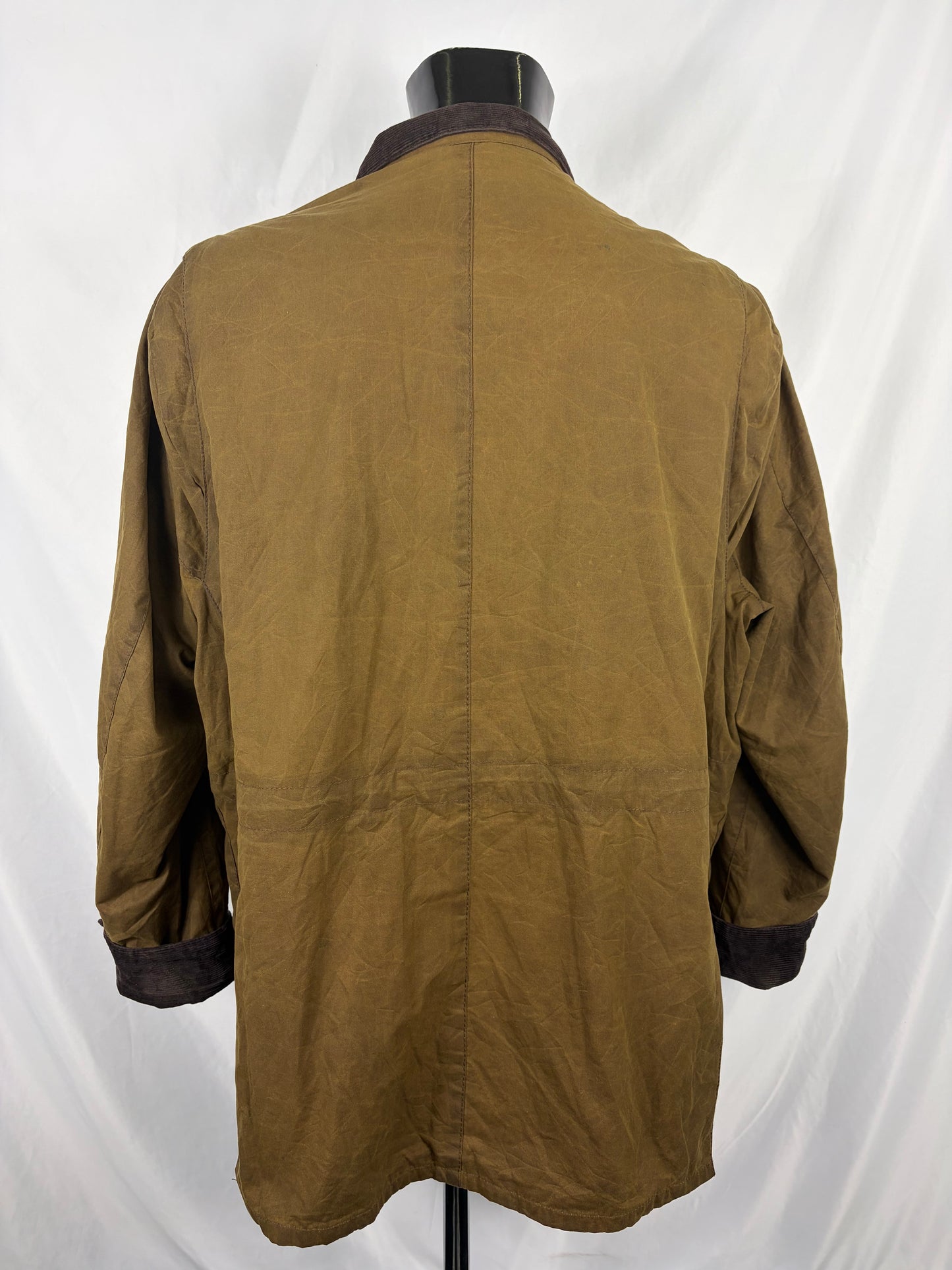 Giacca Barbour Uomo Beige cerato Commander Long XXL- Man Sandstone Commander Jacket size XXL