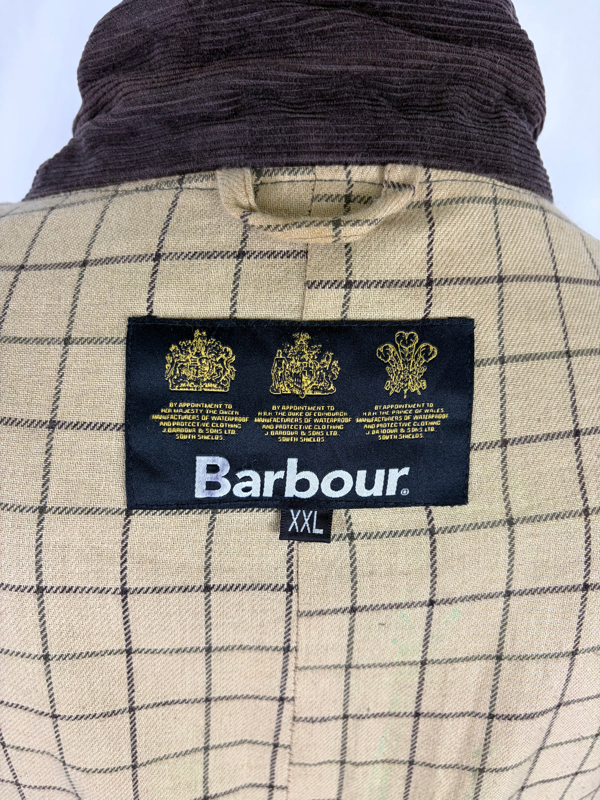 Giacca Barbour Uomo Beige cerato Commander Long XXL- Man Sandstone Commander Jacket size XXL