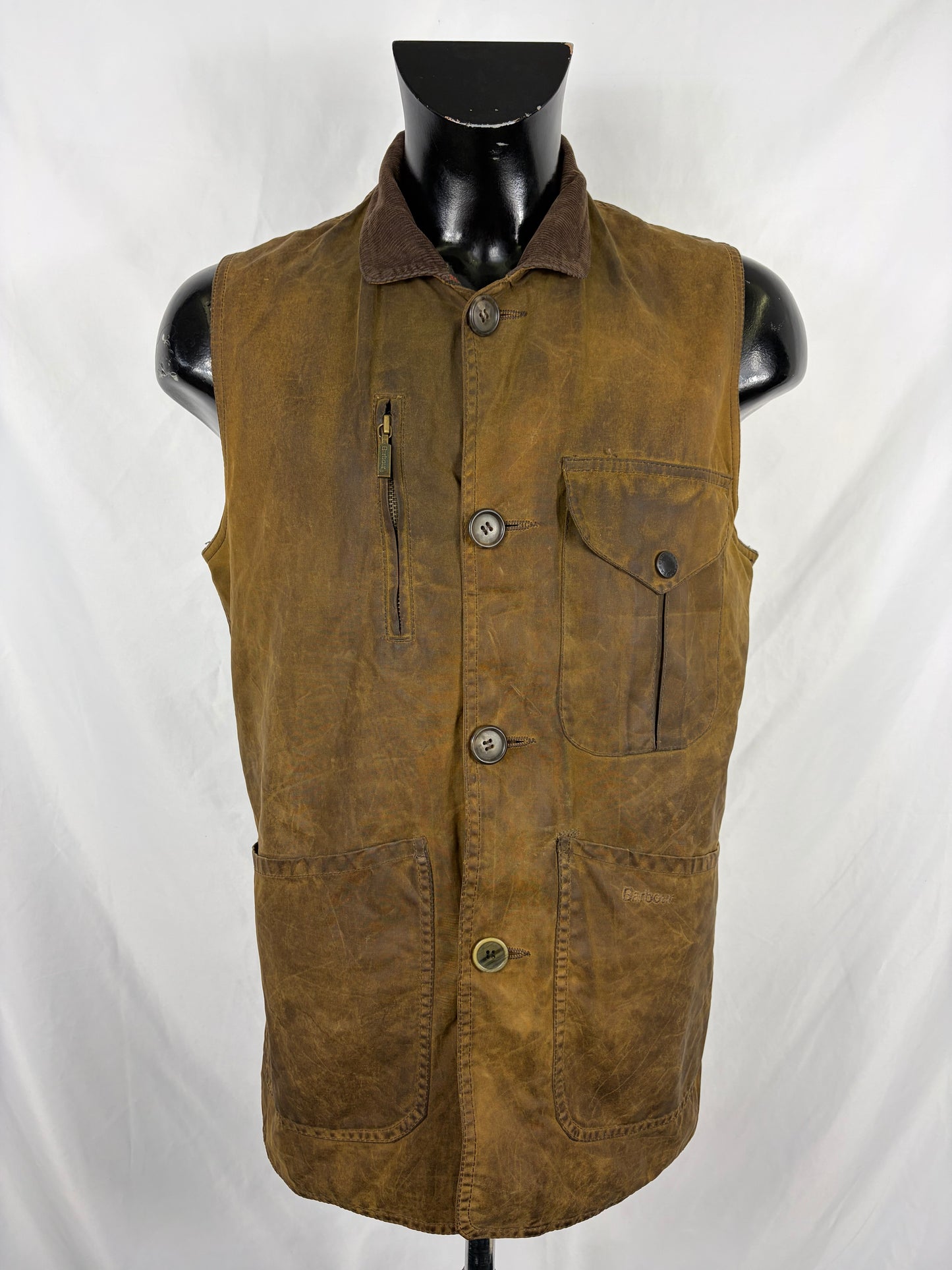 Barbour Gilet Uomo cerato Beauchamp marrone Medium - Man Waxed Beauchamp waistcoat size M