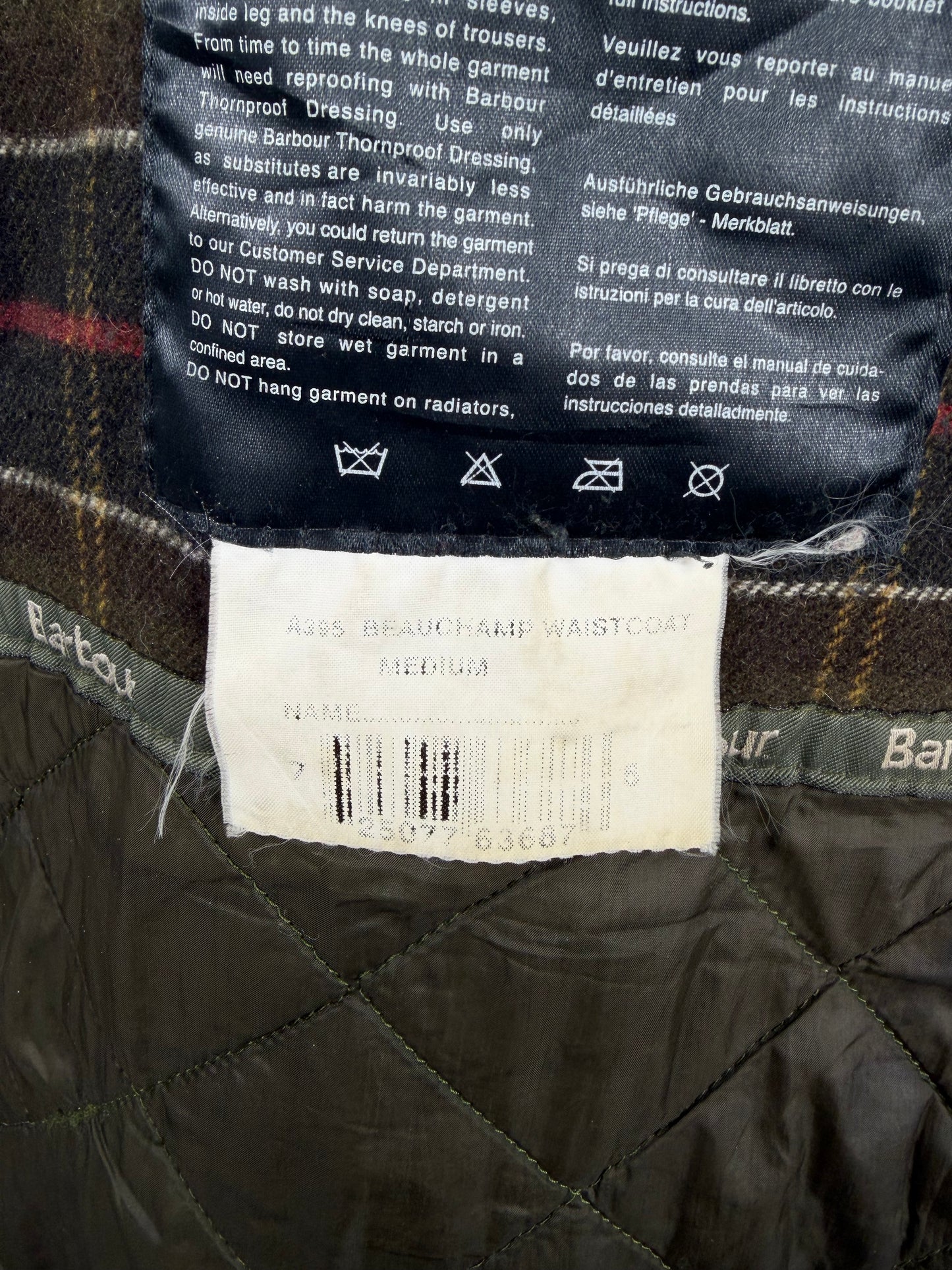 Barbour Gilet Uomo cerato Beauchamp marrone Medium - Man Waxed Beauchamp waistcoat size M
