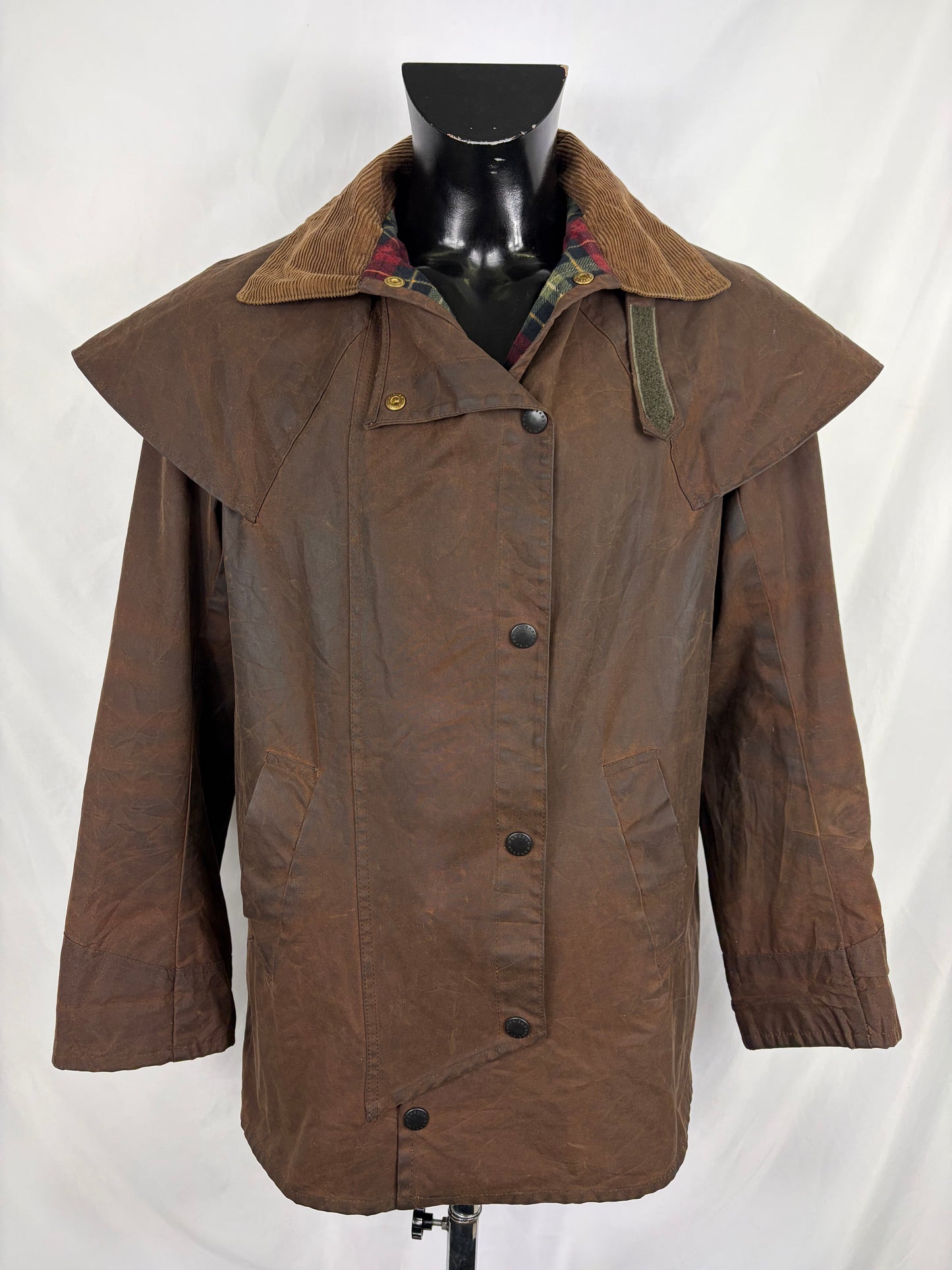 RARO Barbour Backhouse Marrone C38/97 cm Riding short Brown Wax Jacket Size Medium