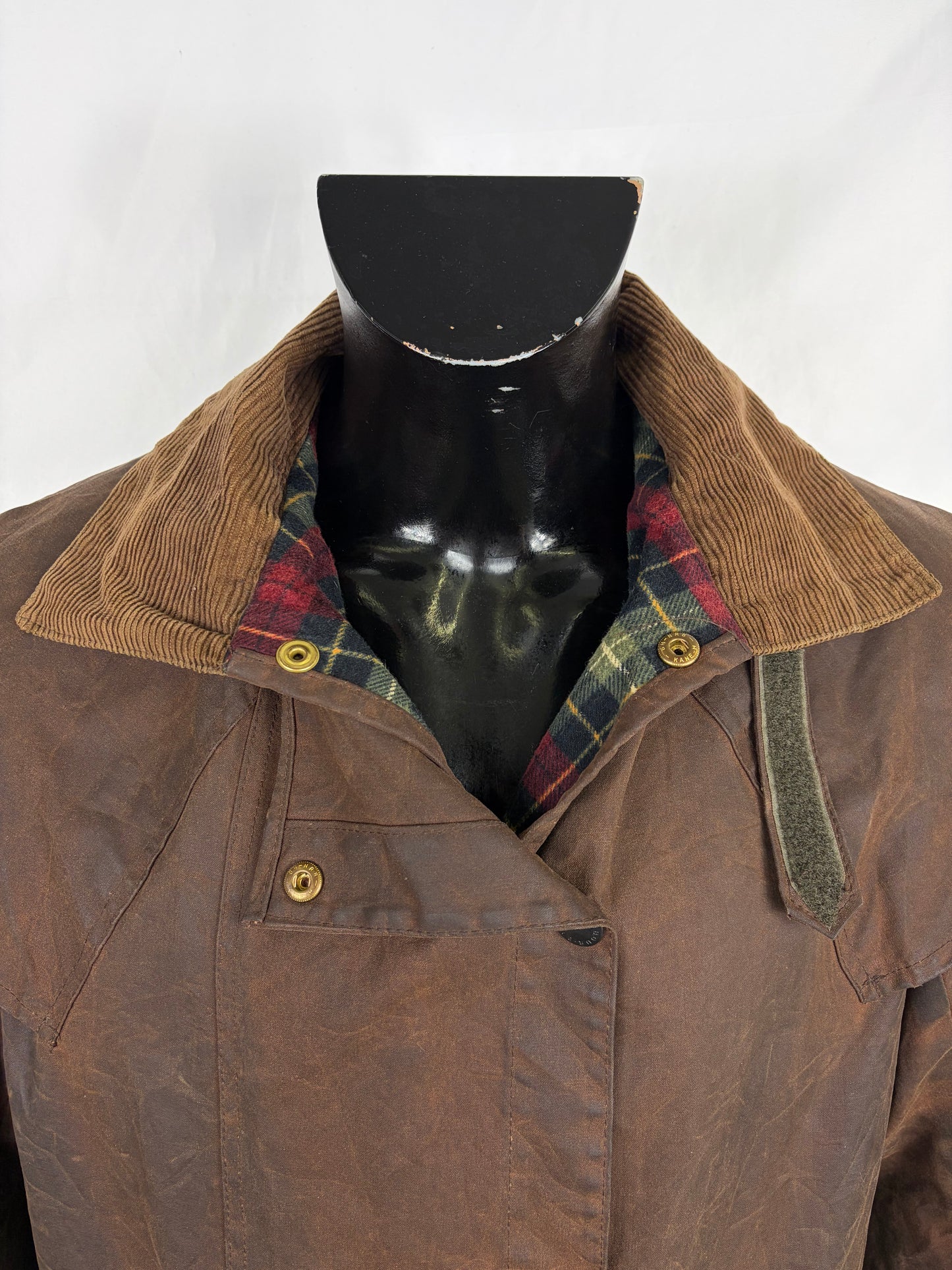 RARO Barbour Backhouse Marrone C38/97 cm Riding short Brown Wax Jacket Size Medium