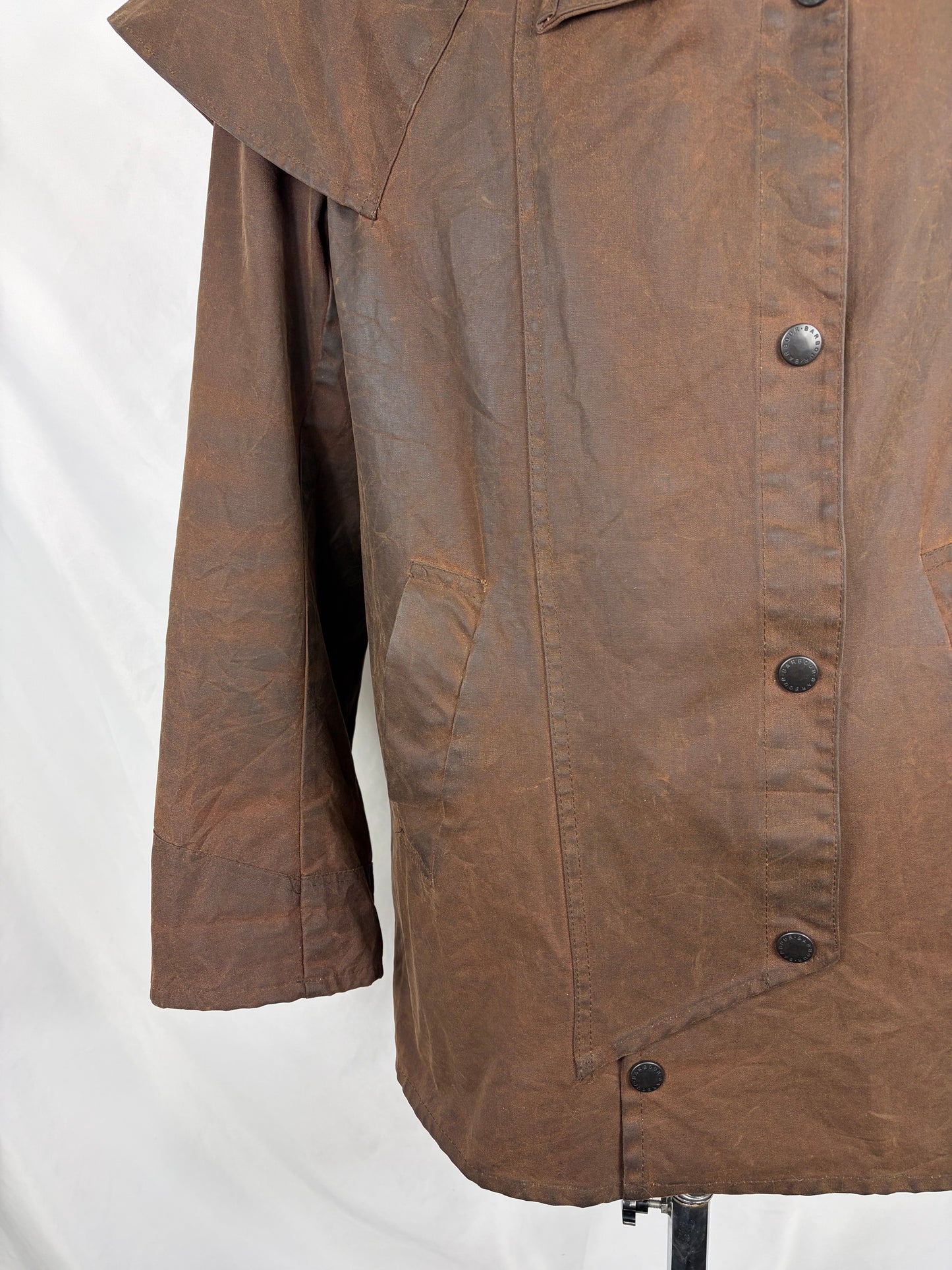 RARO Barbour Backhouse Marrone C38/97 cm Riding short Brown Wax Jacket Size Medium