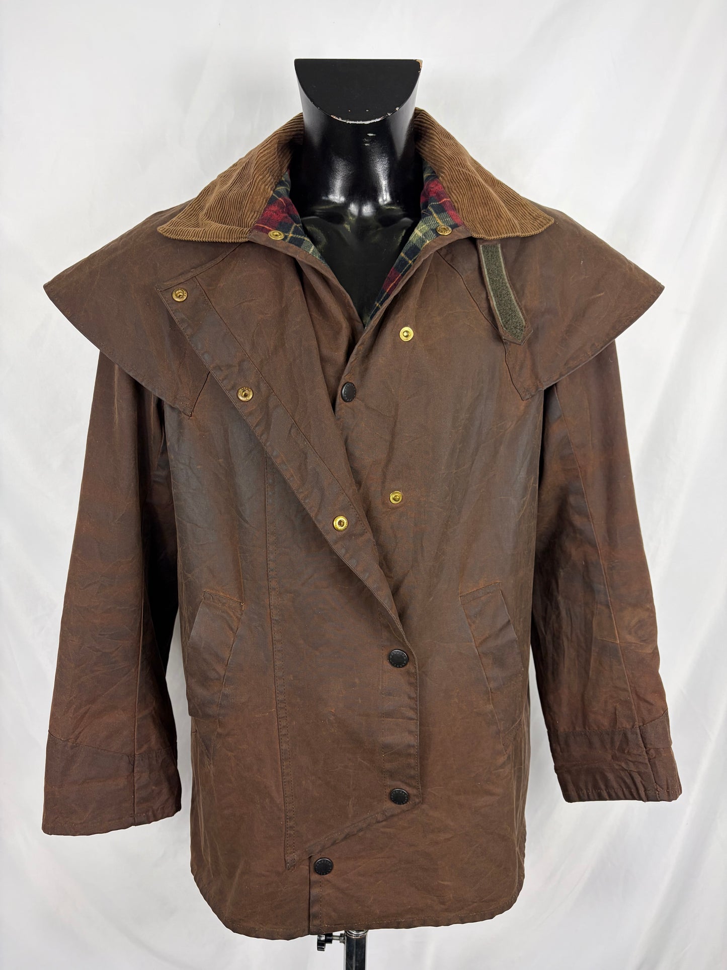 RARO Barbour Backhouse Marrone C38/97 cm Riding short Brown Wax Jacket Size Medium