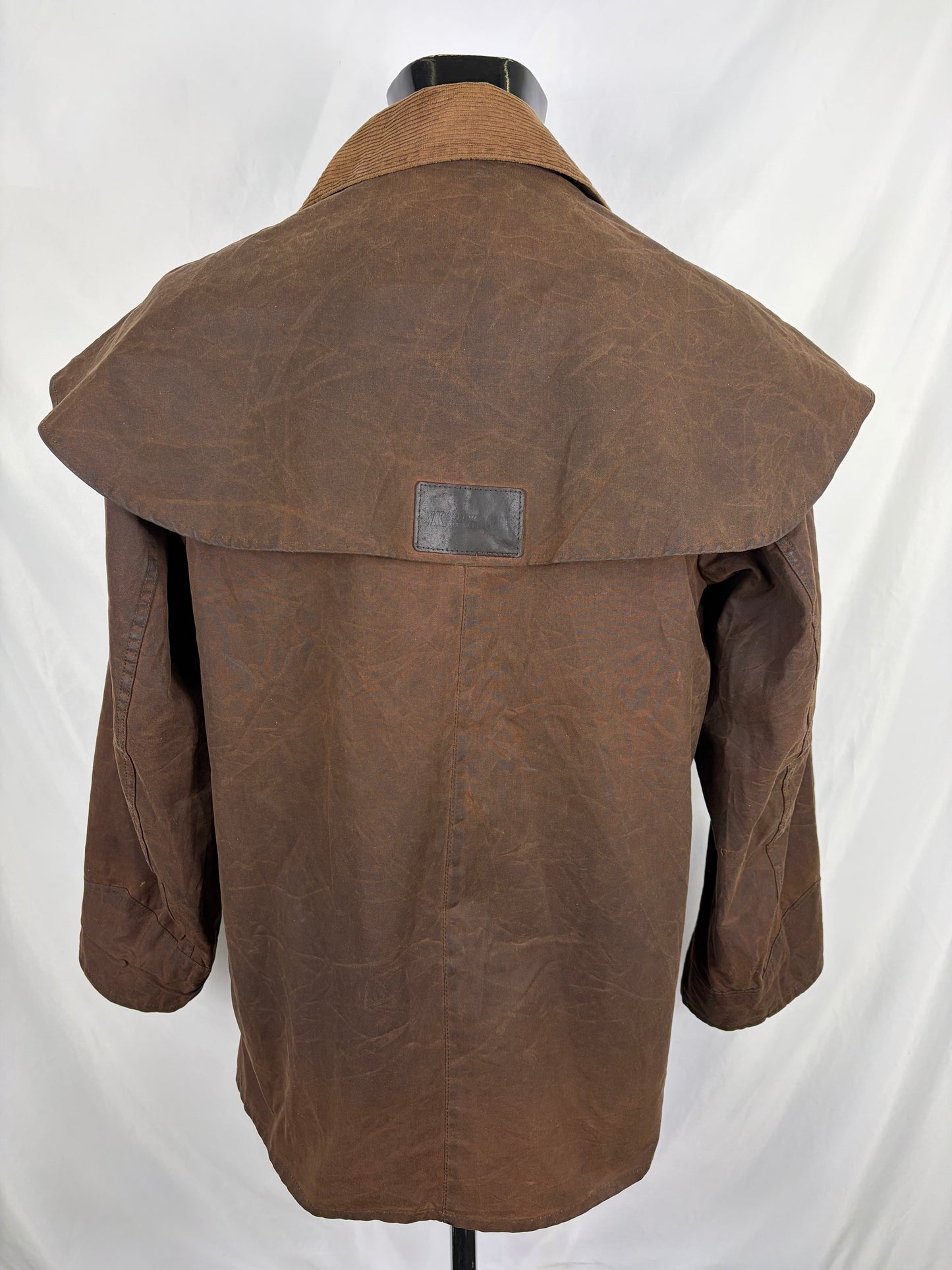 RARO Barbour Backhouse Marrone C38/97 cm Riding short Brown Wax Jacket Size Medium