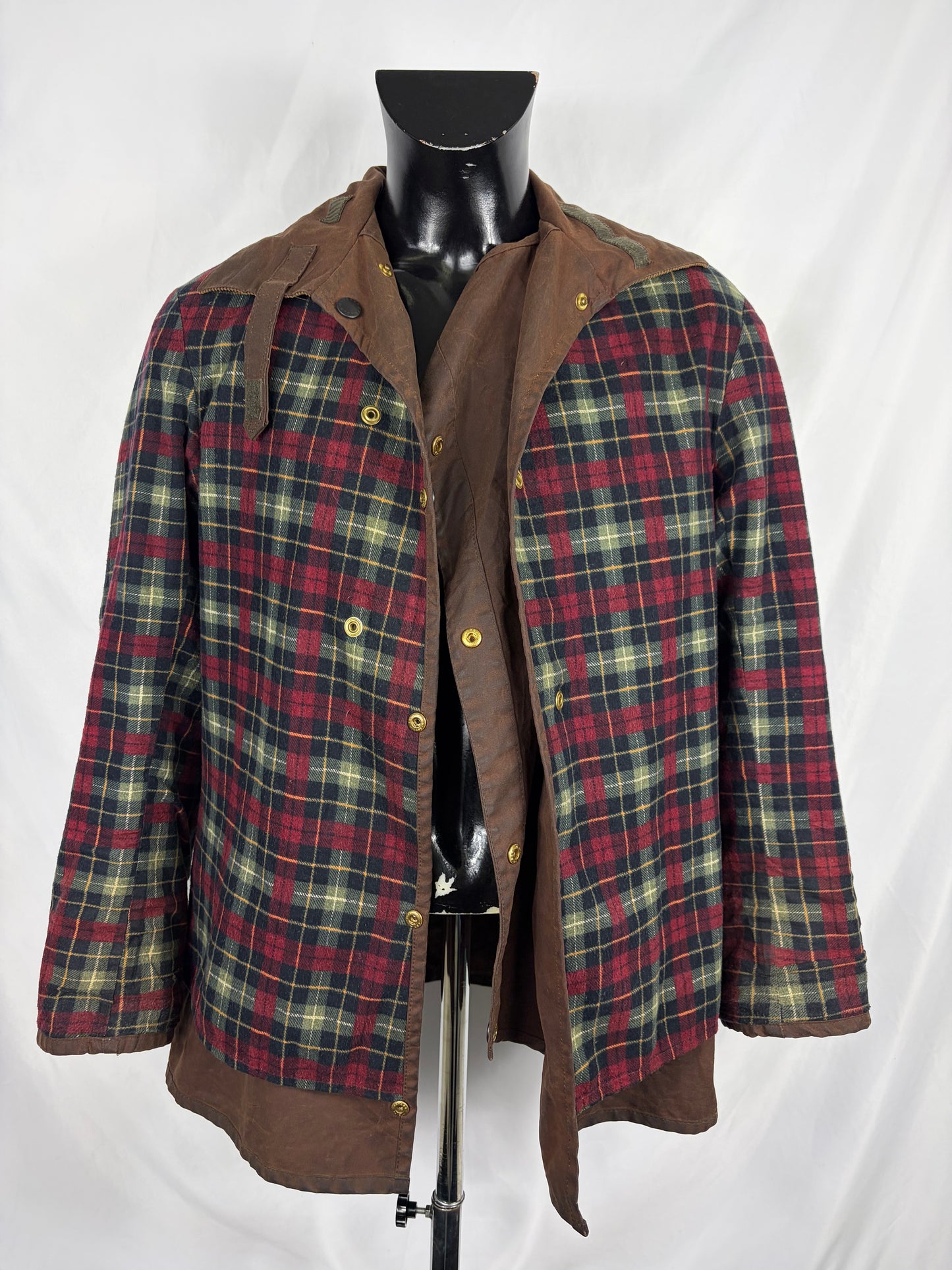 RARO Barbour Backhouse Marrone C38/97 cm Riding short Brown Wax Jacket Size Medium