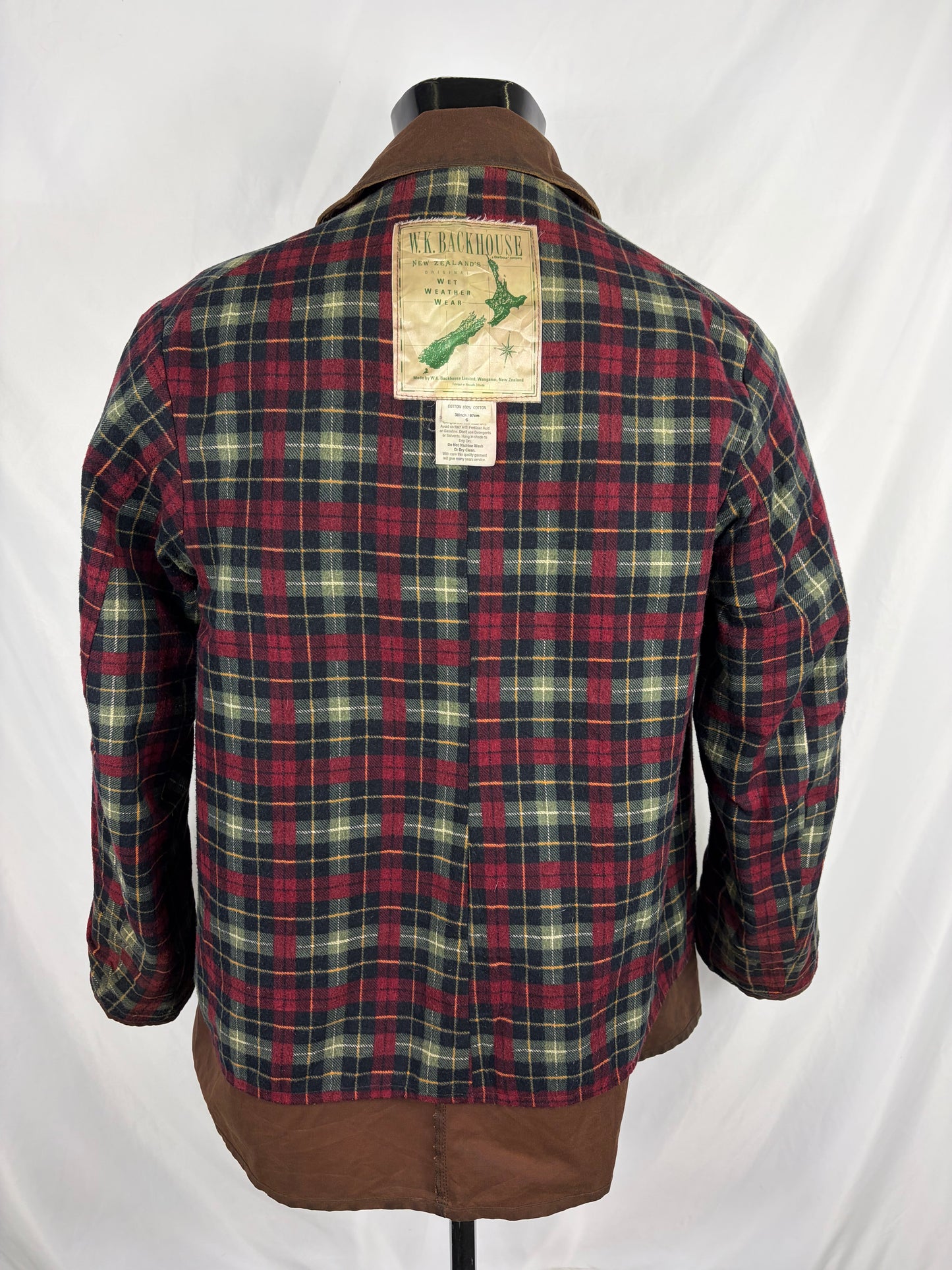 RARO Barbour Backhouse Marrone C38/97 cm Riding short Brown Wax Jacket Size Medium