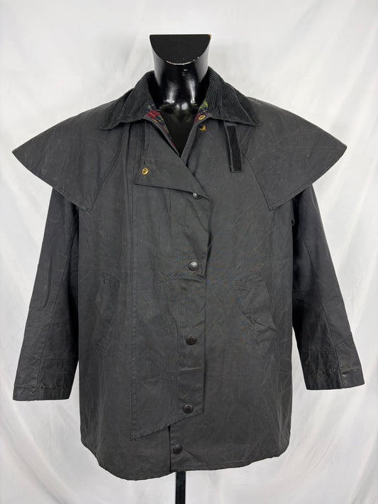 RARO Barbour Backhouse Blu nero C38/97 cm Riding short Blueblack Wax Jacket Size Medium