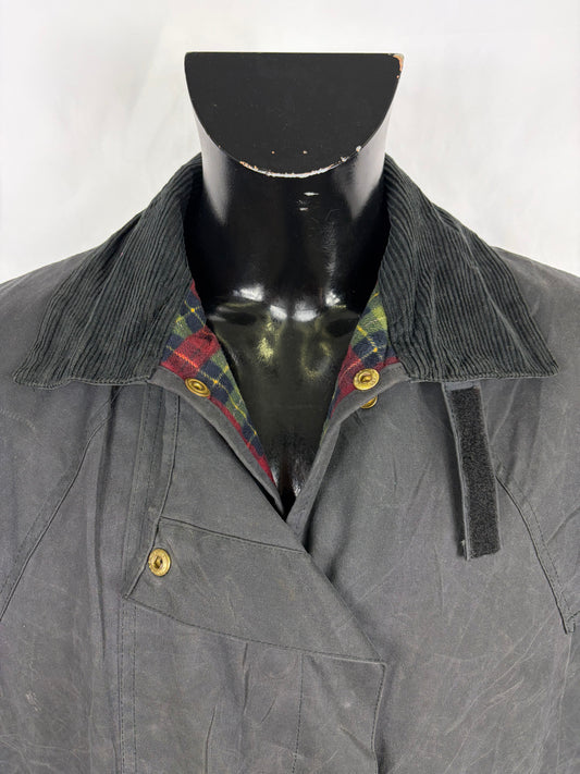 RARO Barbour Backhouse Blu nero C38/97 cm Riding short Blueblack Wax Jacket Size Medium