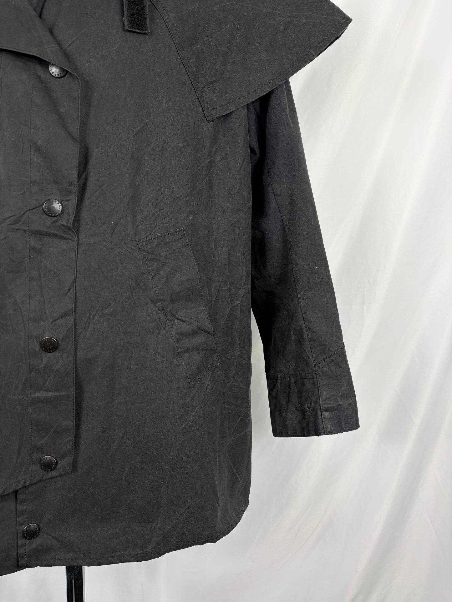 RARO Barbour Backhouse Blu nero C38/97 cm Riding short Blueblack Wax Jacket Size Medium