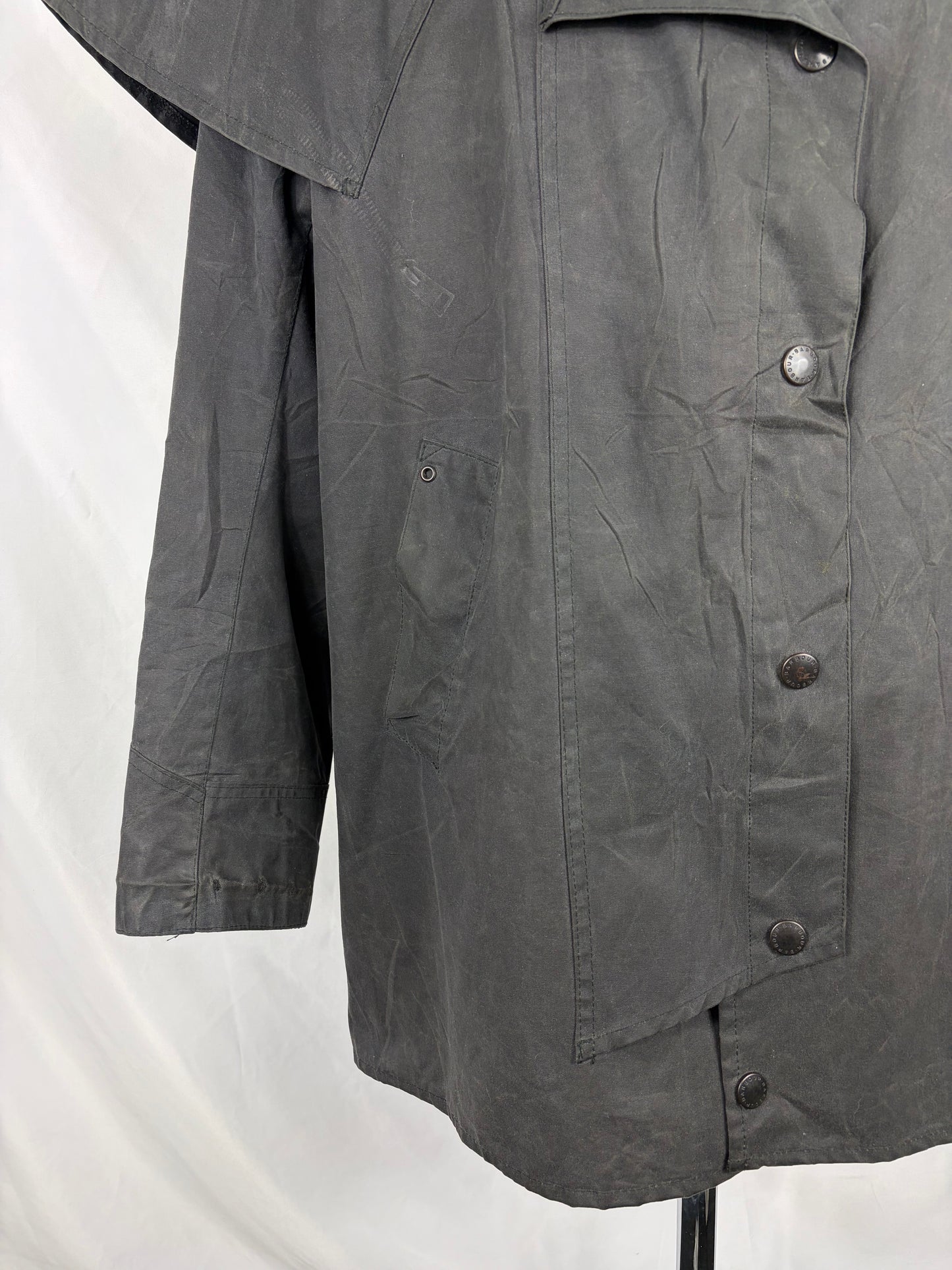 RARO Barbour Backhouse Blu nero C38/97 cm Riding short Blueblack Wax Jacket Size Medium