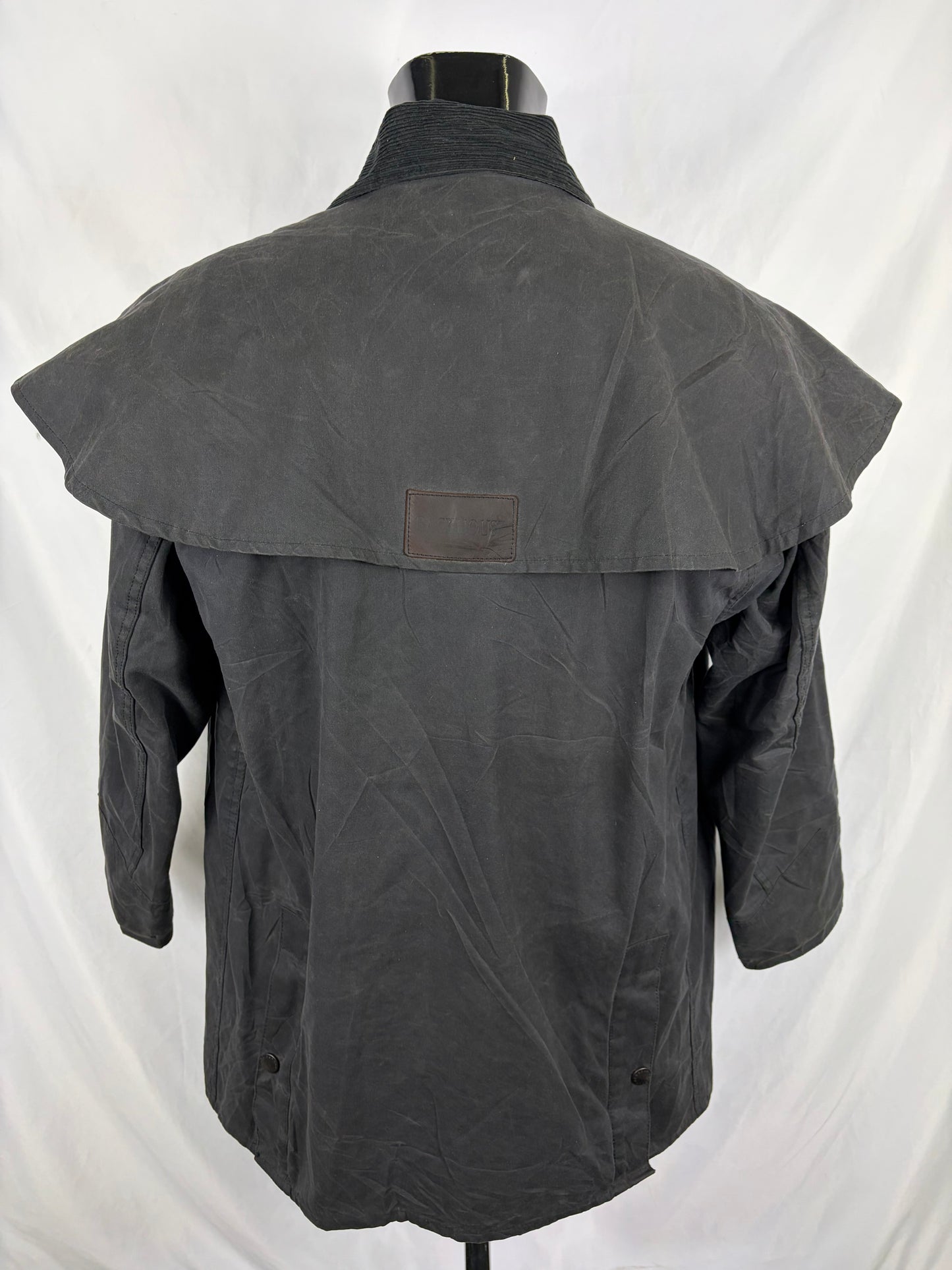 RARO Barbour Backhouse Blu nero C38/97 cm Riding short Blueblack Wax Jacket Size Medium