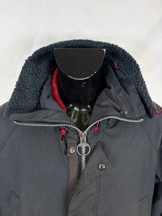 Parka Barbour blu da uomo North sea cerato Medium - Man wax winter navy parka size medium