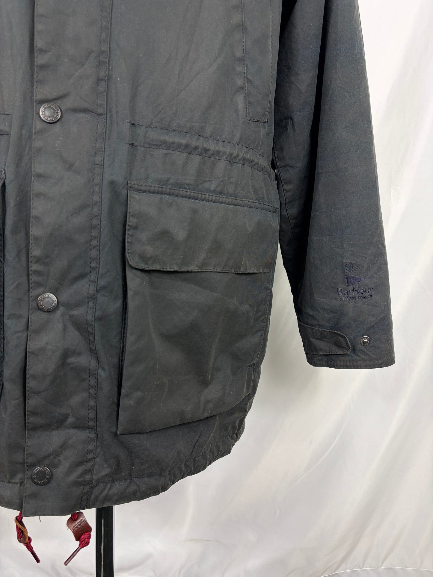 Parka Barbour blu da uomo North sea cerato Medium - Man wax winter navy parka size medium
