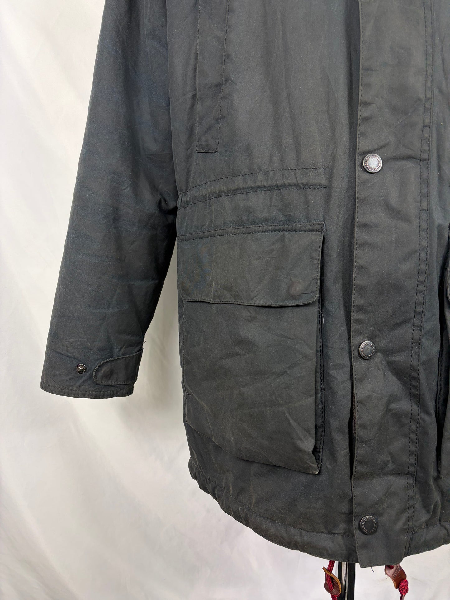 Parka Barbour blu da uomo North sea cerato Medium - Man wax winter navy parka size medium