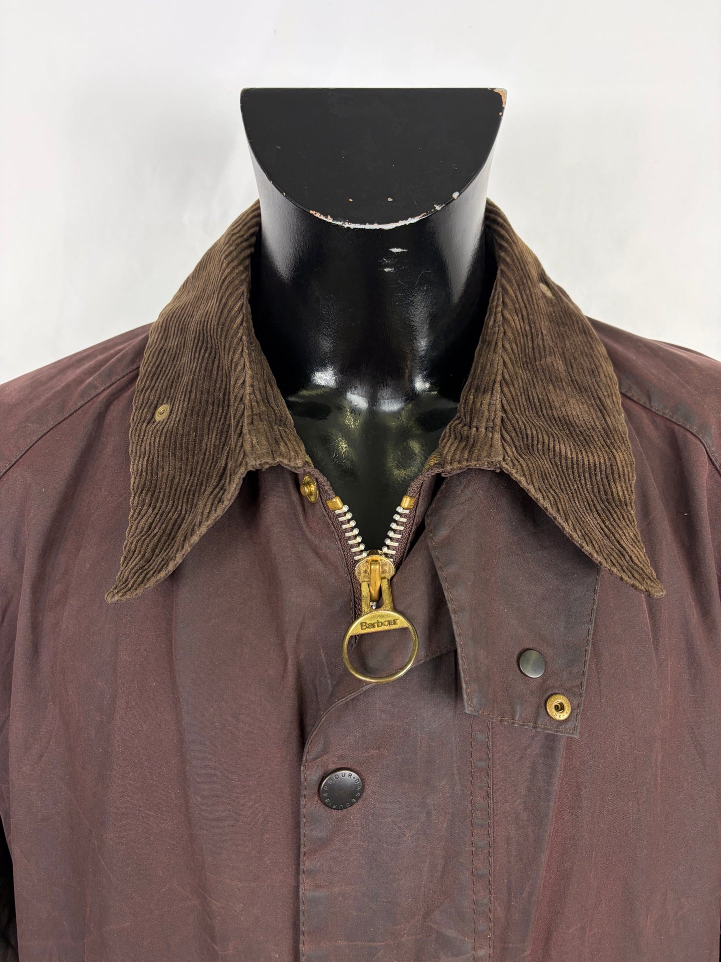 Barbour Giacca Beaufort vintage marrone C50/127cm Brown Wax Beaufort jacket Size XXL - Shop In London