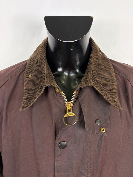 Barbour Giacca Beaufort vintage marrone C50/127cm Brown Wax Beaufort jacket Size XXL
