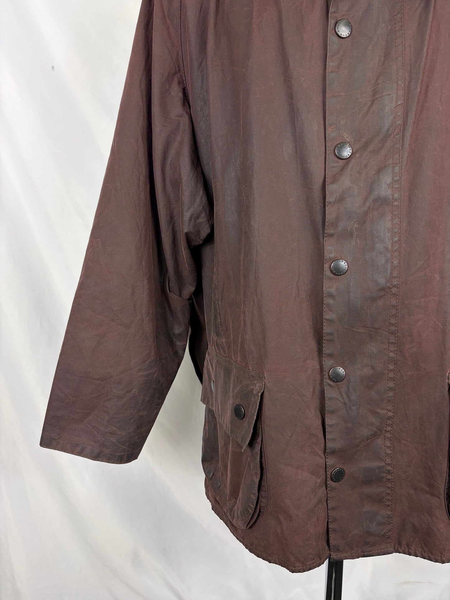 Barbour Giacca Beaufort vintage marrone C50/127cm Brown Wax Beaufort jacket Size XXL - Shop In London