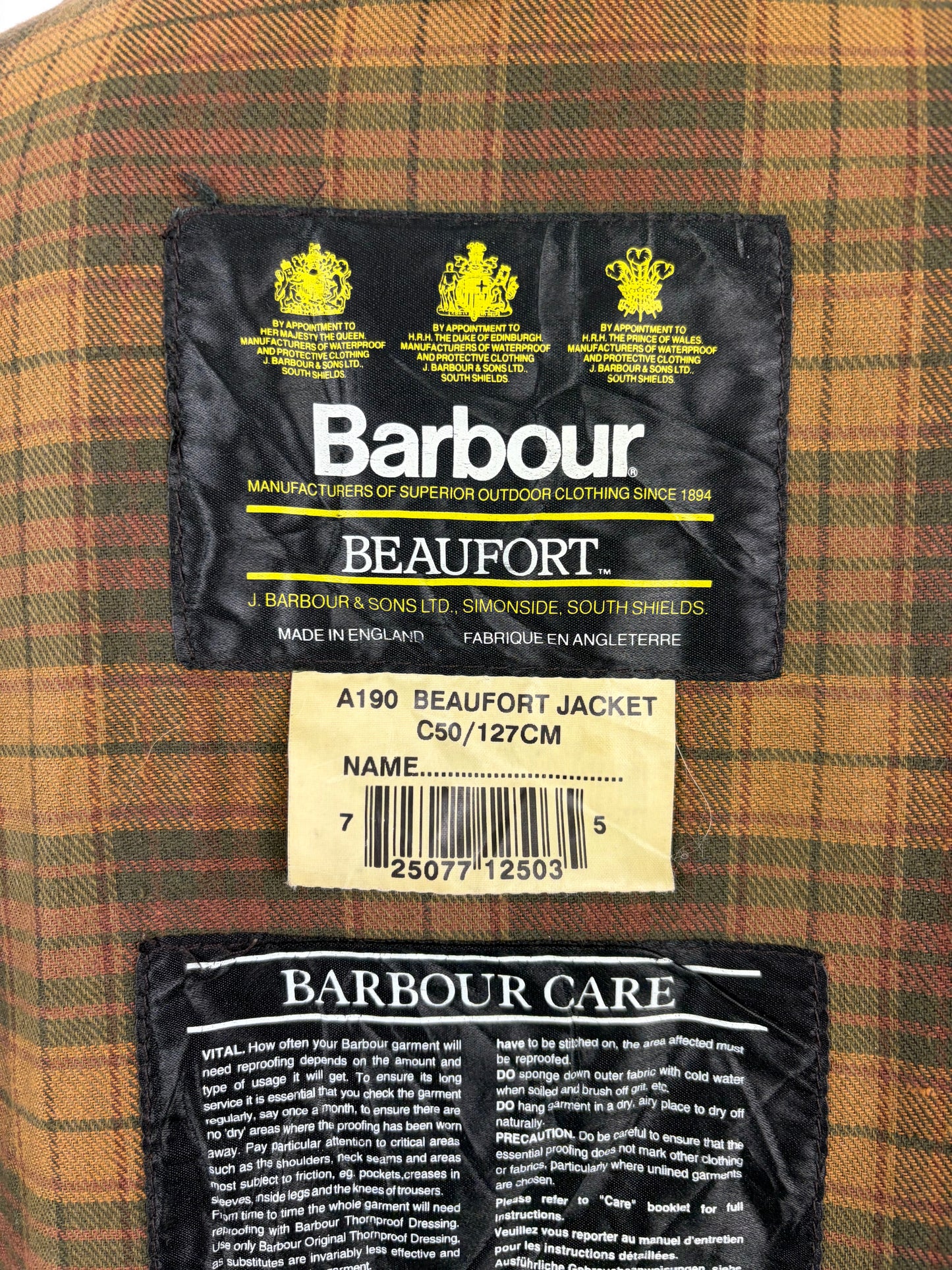 Barbour Giacca Beaufort vintage marrone C50/127cm Brown Wax Beaufort jacket Size XXL - Shop In London
