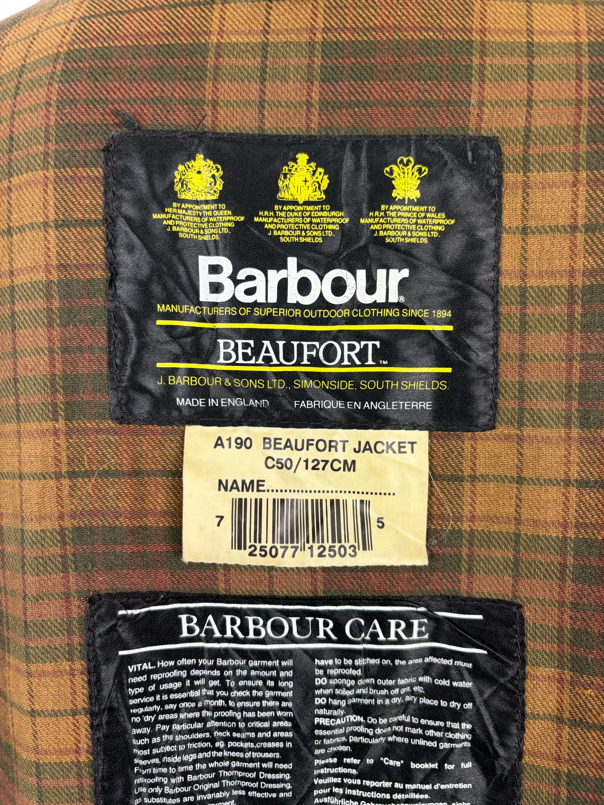 Barbour Giacca Beaufort vintage marrone C50/127cm Brown Wax Beaufort jacket Size XXL - Shop In London