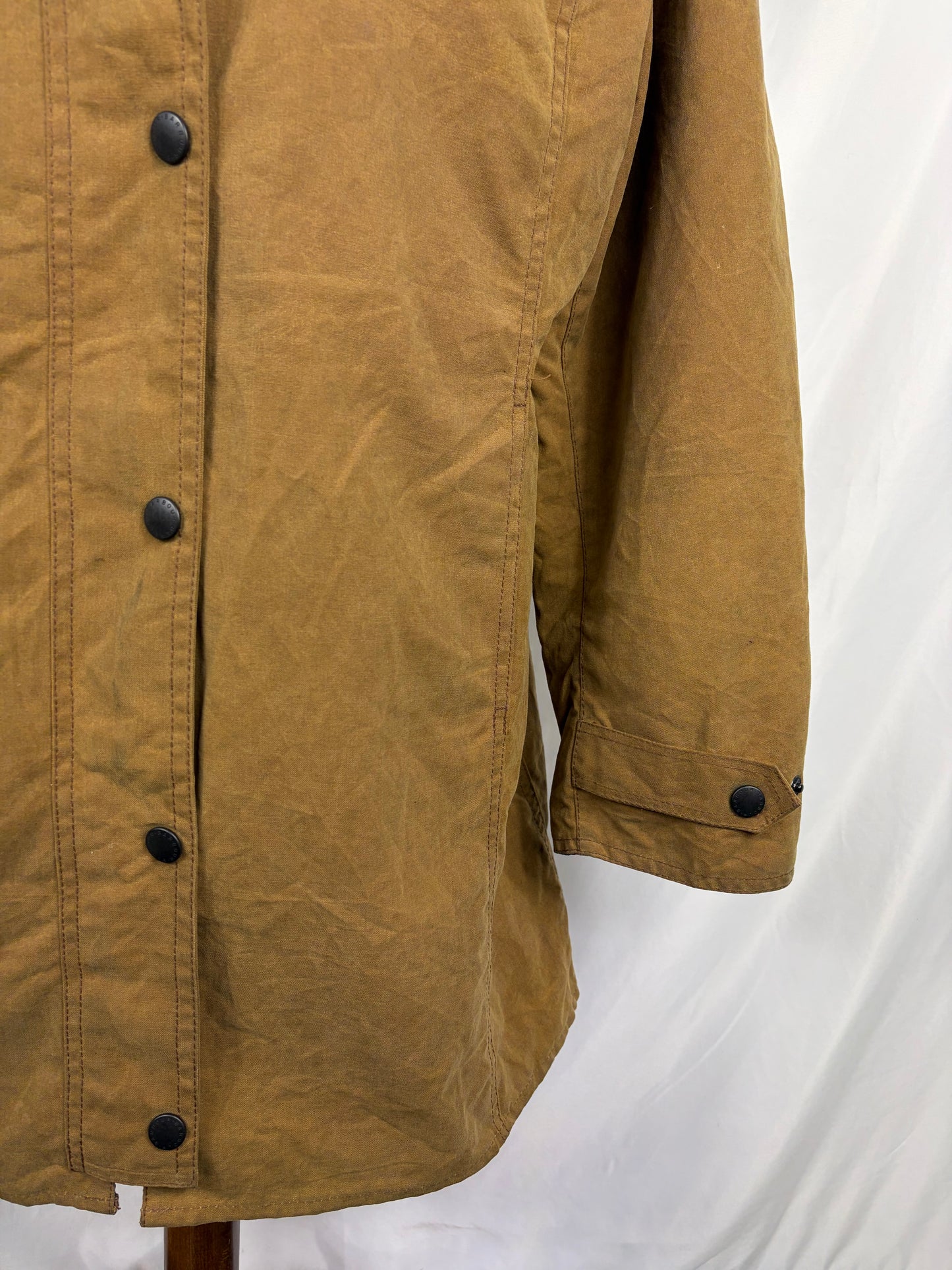 Barbour beige Unisex Newmarket UK 18 tg.48 Beige waxed Newmarket coat size uk18