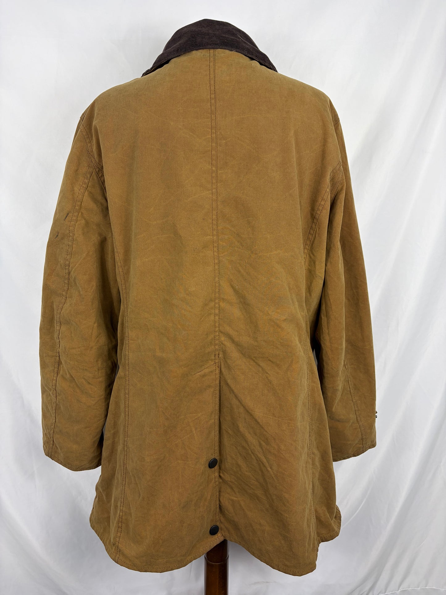 Barbour beige Unisex Newmarket UK 18 tg.48 Beige waxed Newmarket coat size uk18