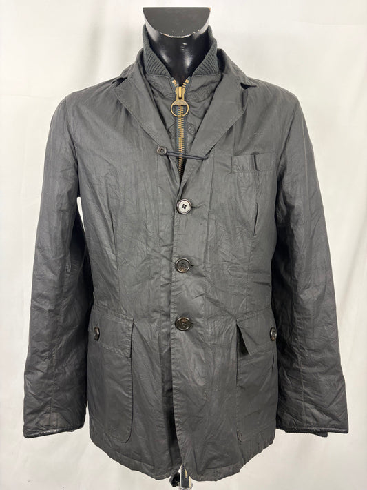 Giacca Barbour Uomo Nero blazer Medium - Man Black waxed riding blazer Jacket Size M