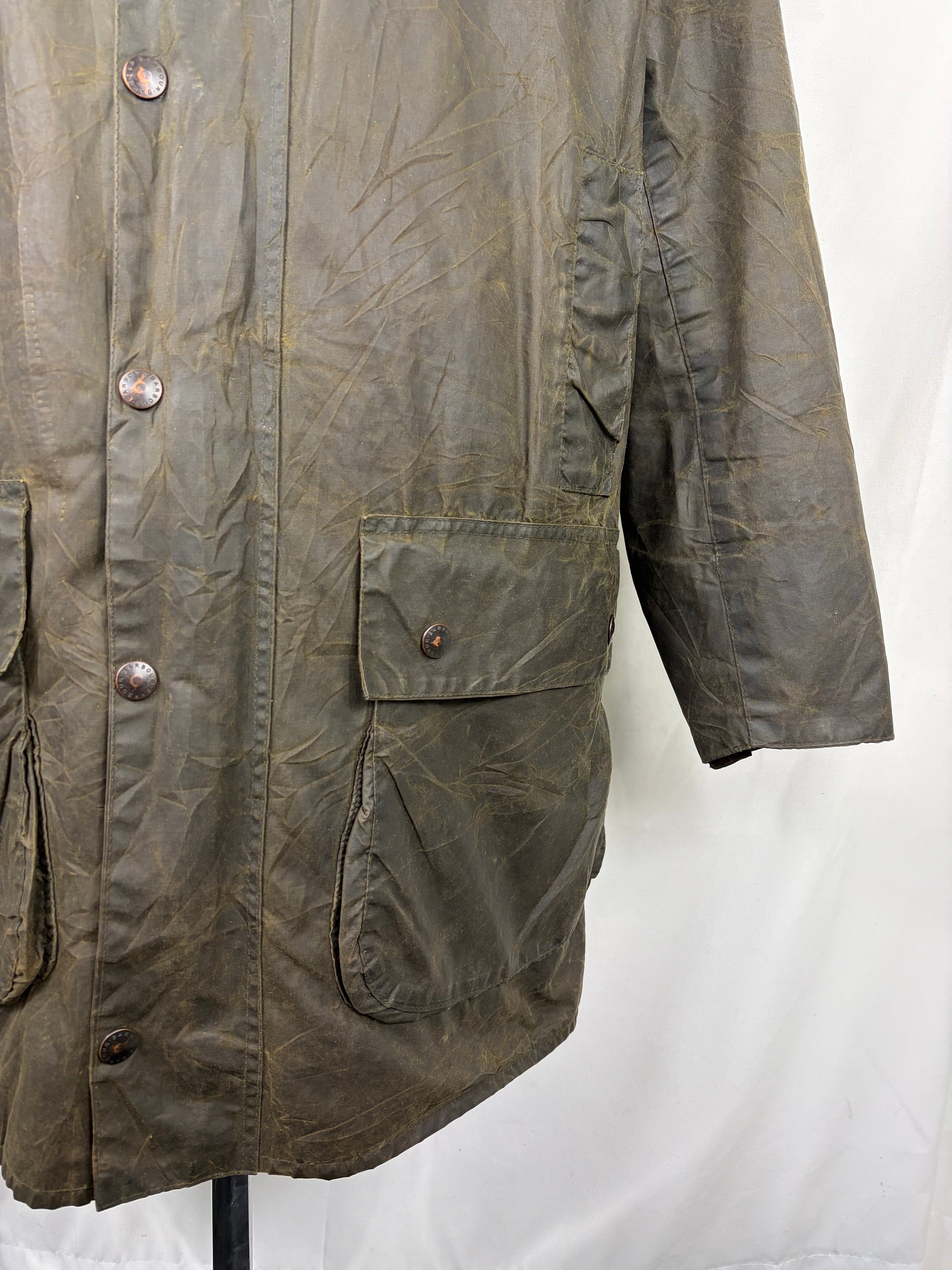 Barbour unisex Border verde cotone Cerato C40/102cm  Green Border Coat Size Medium C40 - Shop In London