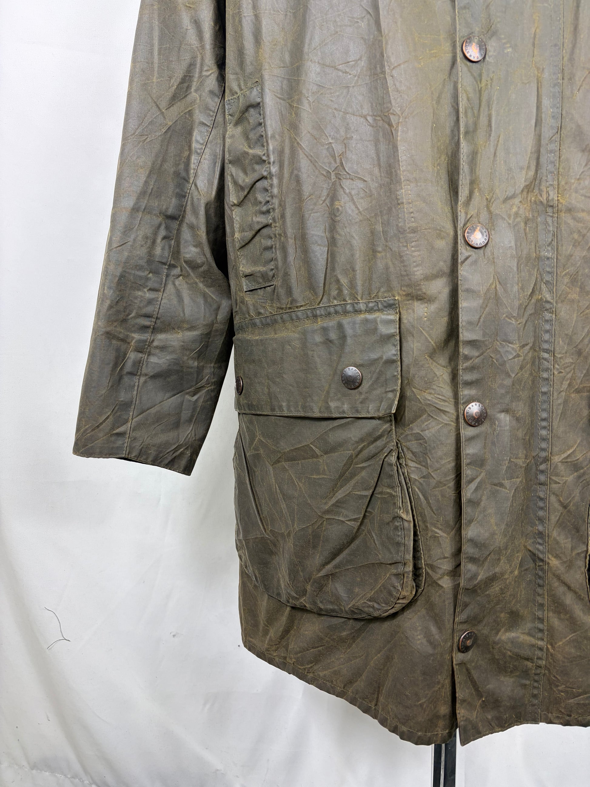 Barbour unisex Border verde cotone Cerato C40/102cm  Green Border Coat Size Medium C40 - Shop In London