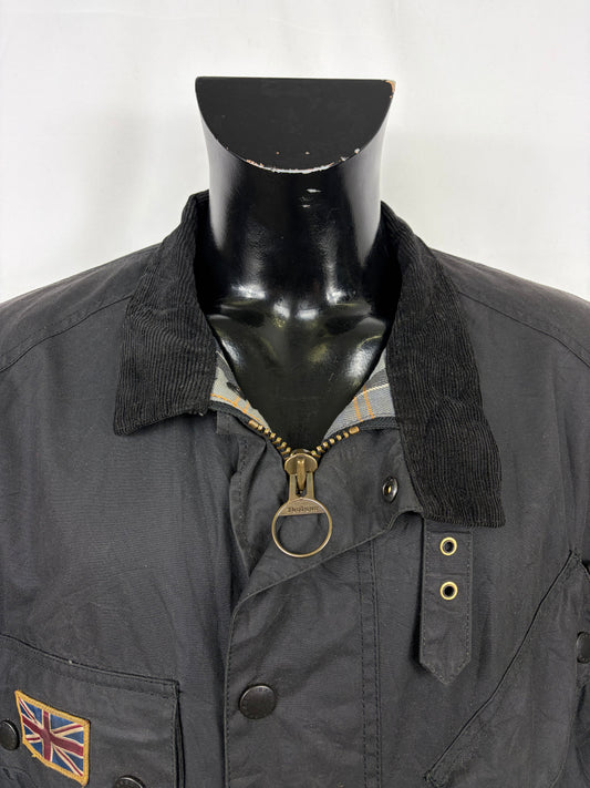 Giacca Barbour International Nera Emblem XXL-Man Black International Wax Jacket Size XXL