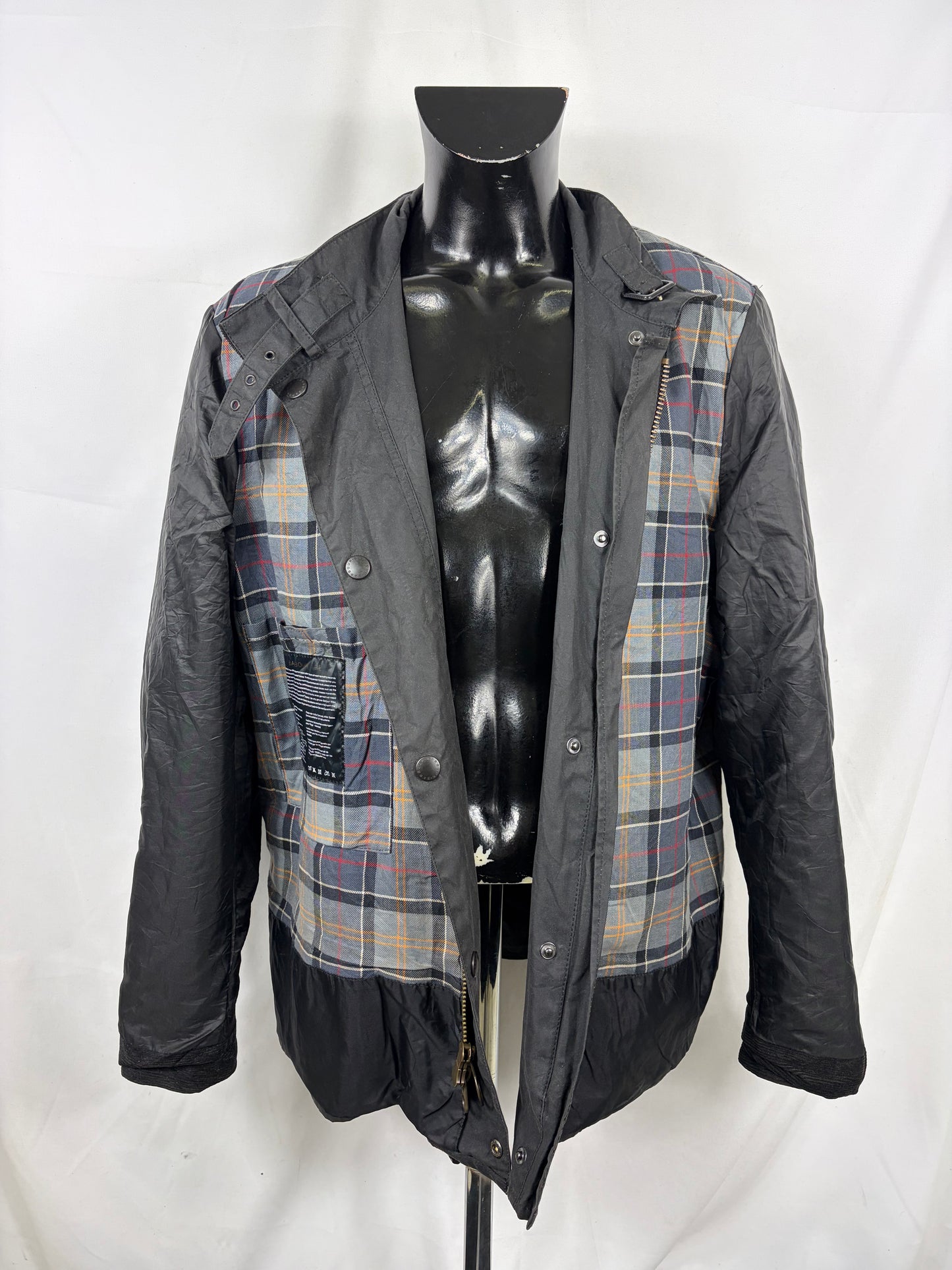 Giacca Barbour International Nera Emblem XXL-Man Black International Wax Jacket Size XXL - Shop In London