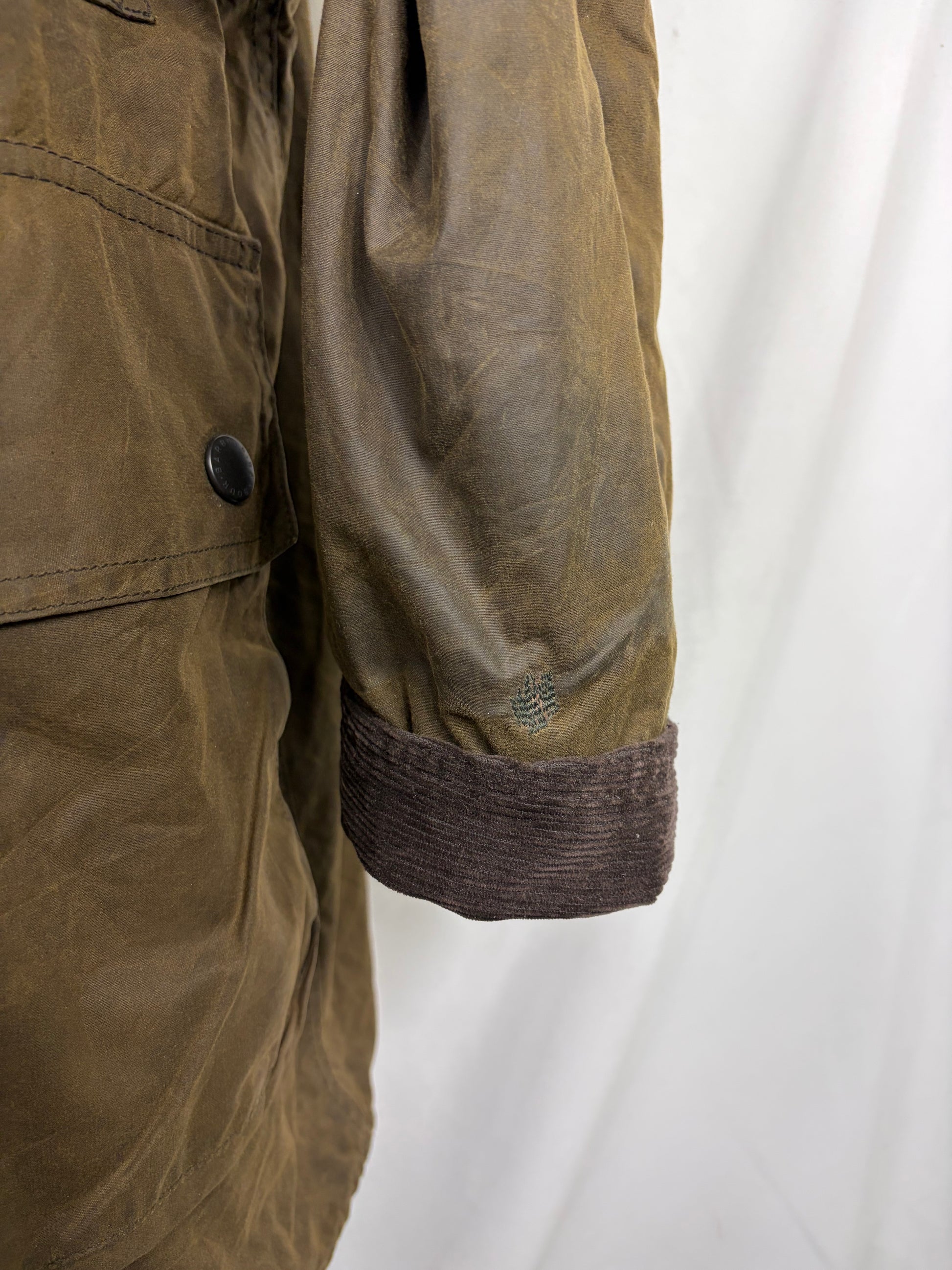 Parka Barbour verde uomo con cappuccio XLarge - Man Olive Wax Jacket with hood size XL - Shop In London