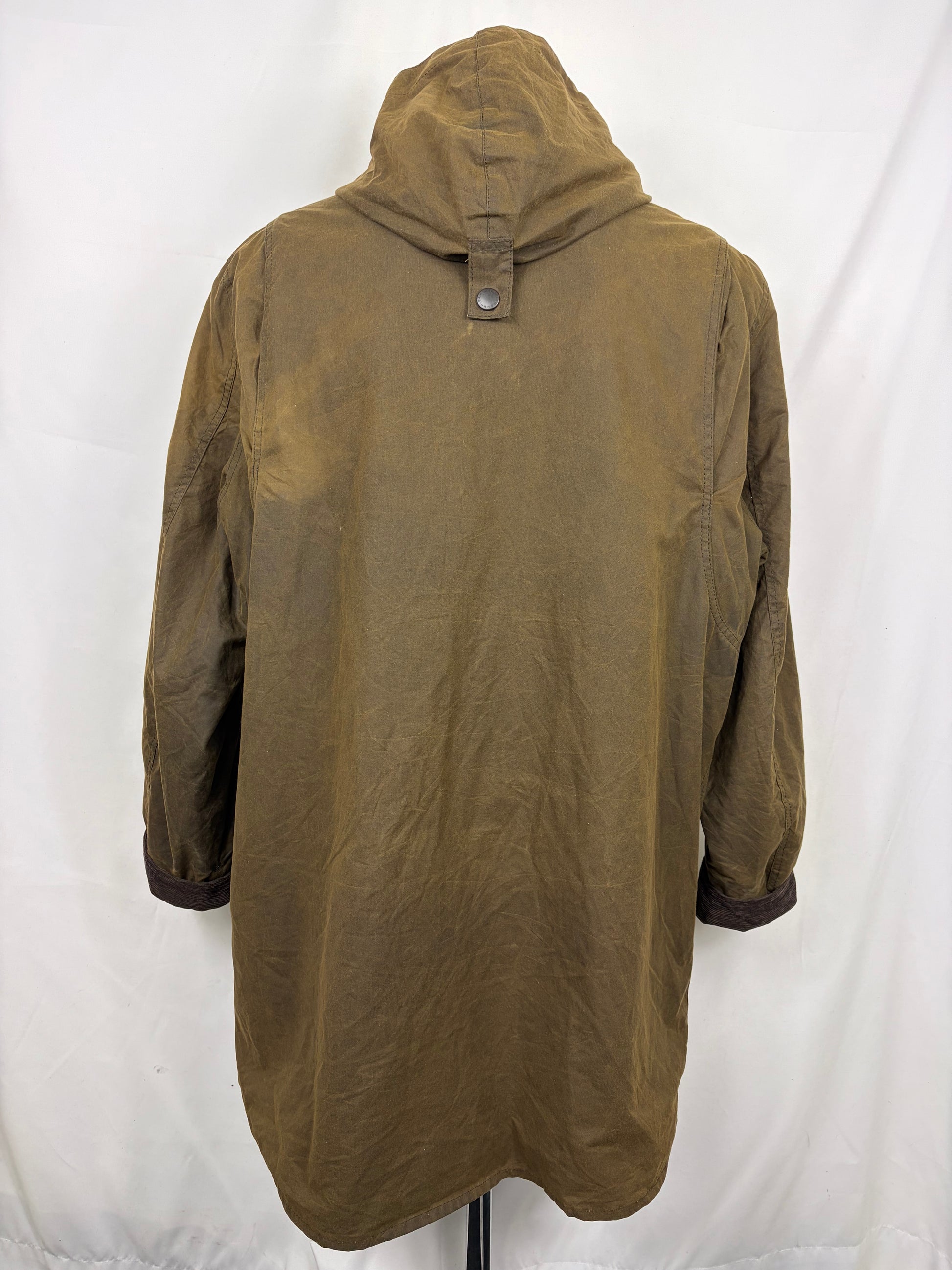 Parka Barbour verde uomo con cappuccio XLarge - Man Olive Wax Jacket with hood size XL - Shop In London