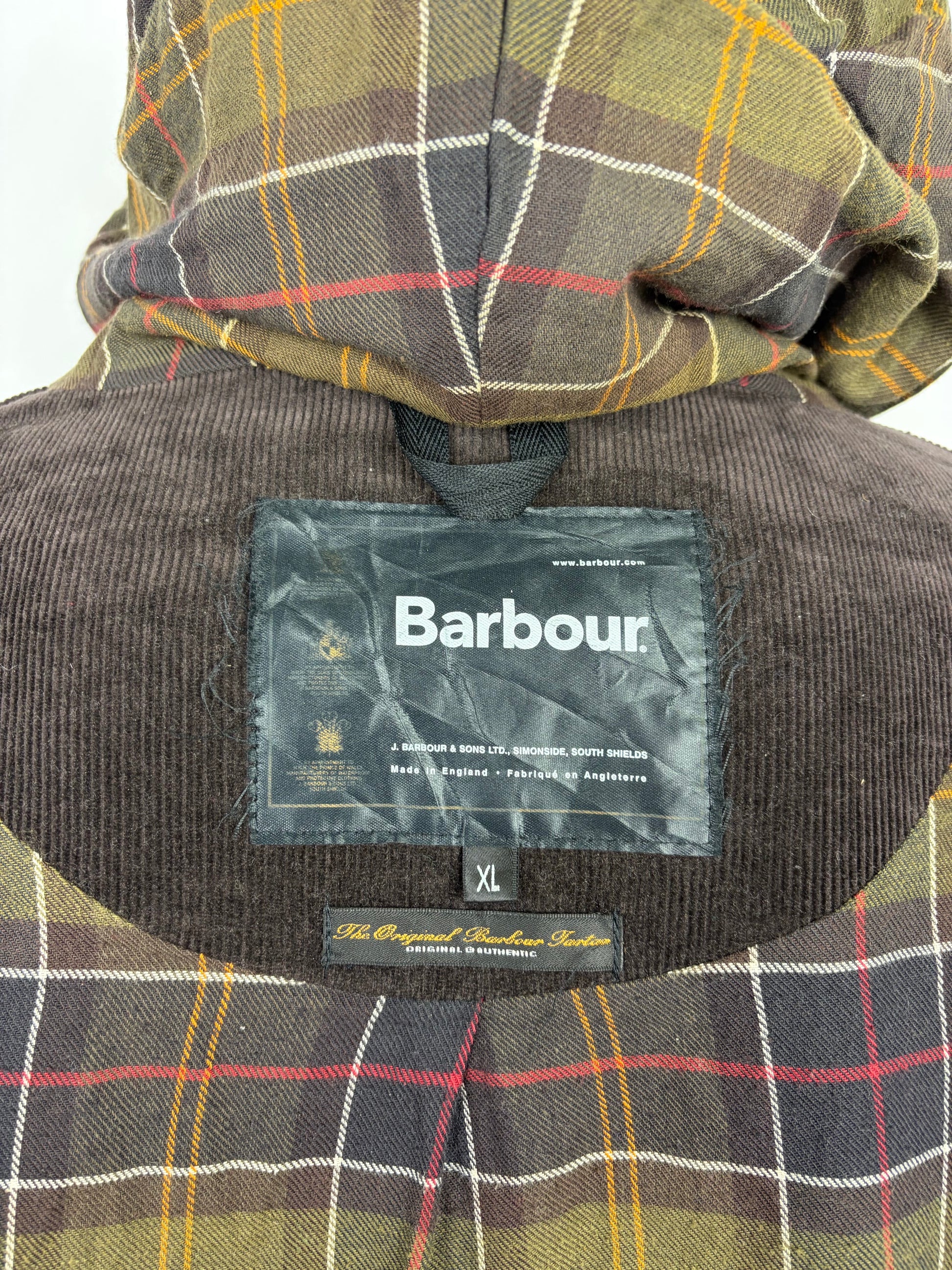 Parka Barbour verde uomo con cappuccio XLarge - Man Olive Wax Jacket with hood size XL - Shop In London