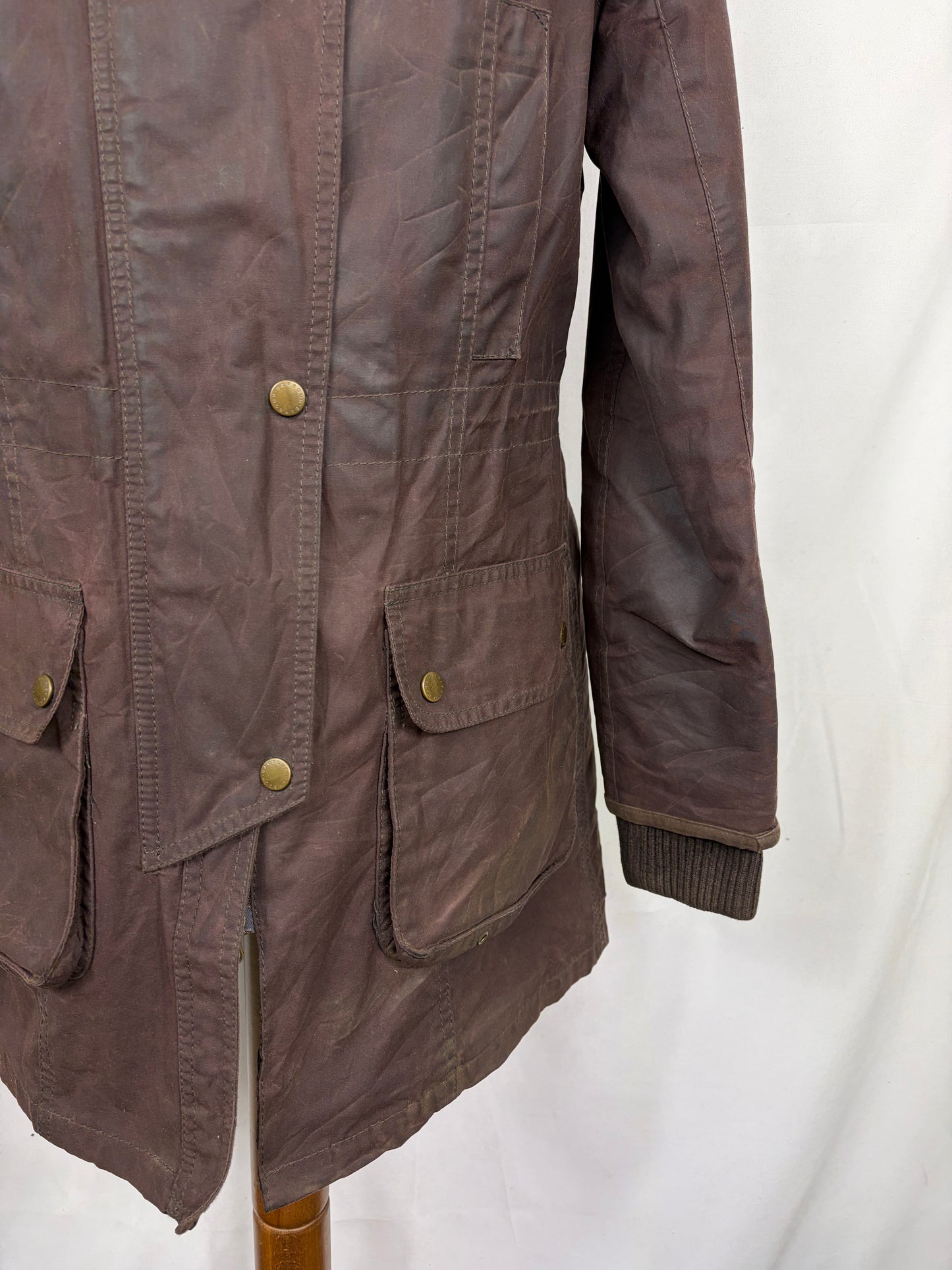 Giacca Barbour Donna Marrone cerata Medium UK12 - Lady Brown Stockyard jacket size M uk12 - Shop In London