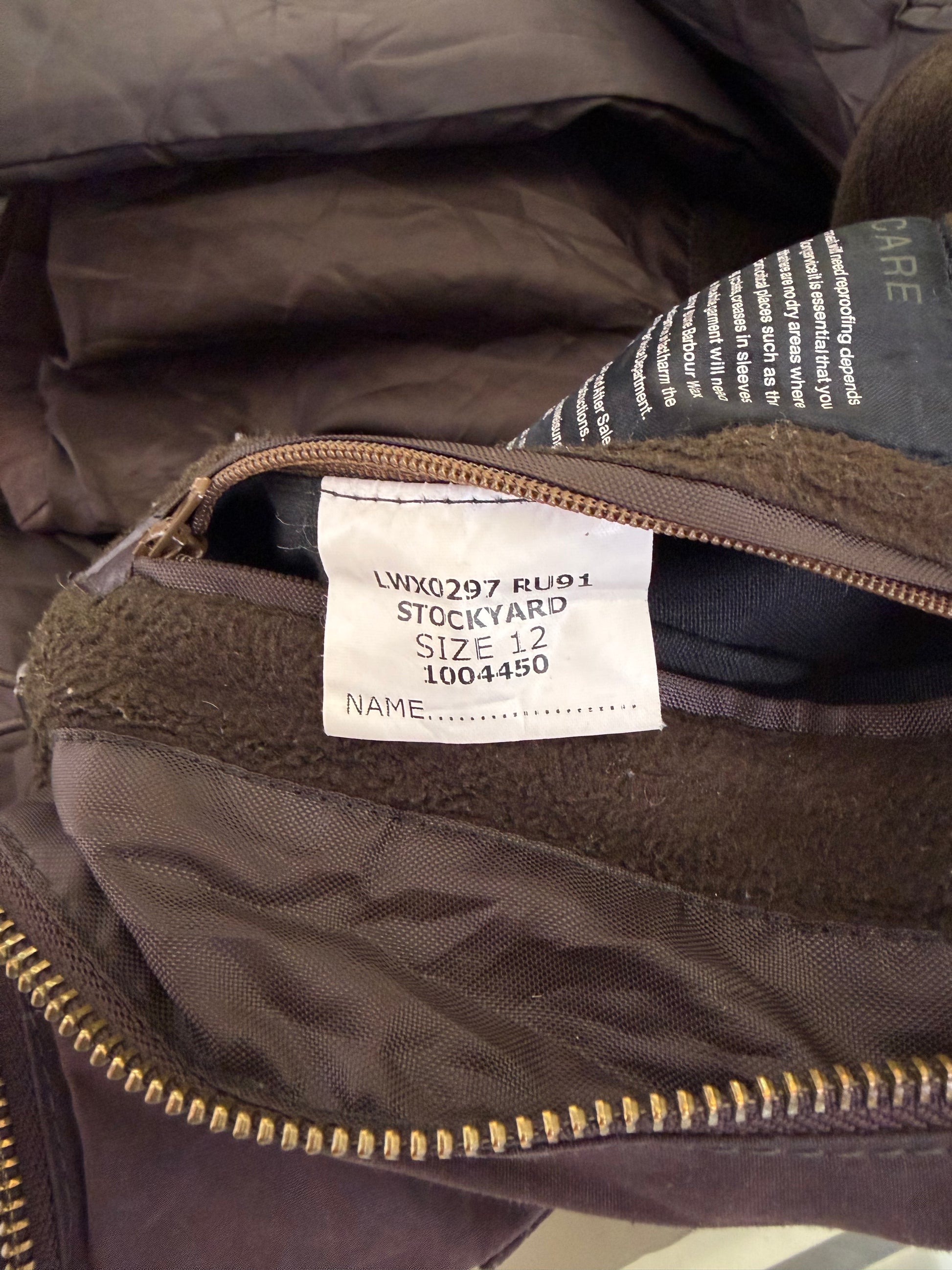 Giacca Barbour Donna Marrone cerata Medium UK12 - Lady Brown Stockyard jacket size M uk12 - Shop In London