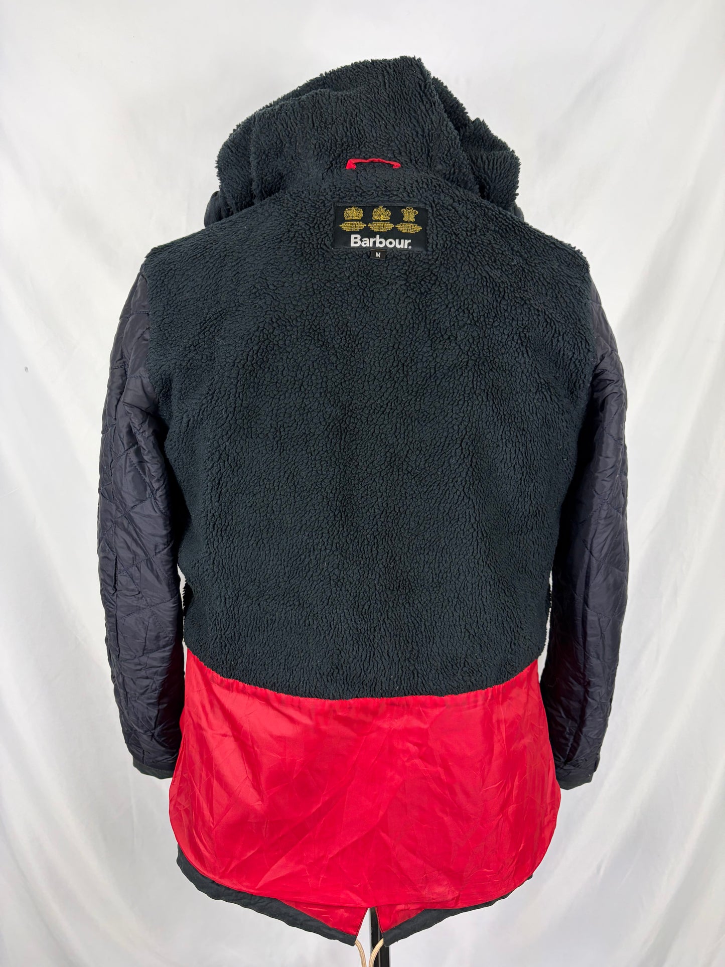 RARO Game Parka Barbour blu con cappuccio Medium- Man Wax Navy Game Parka Size Medium