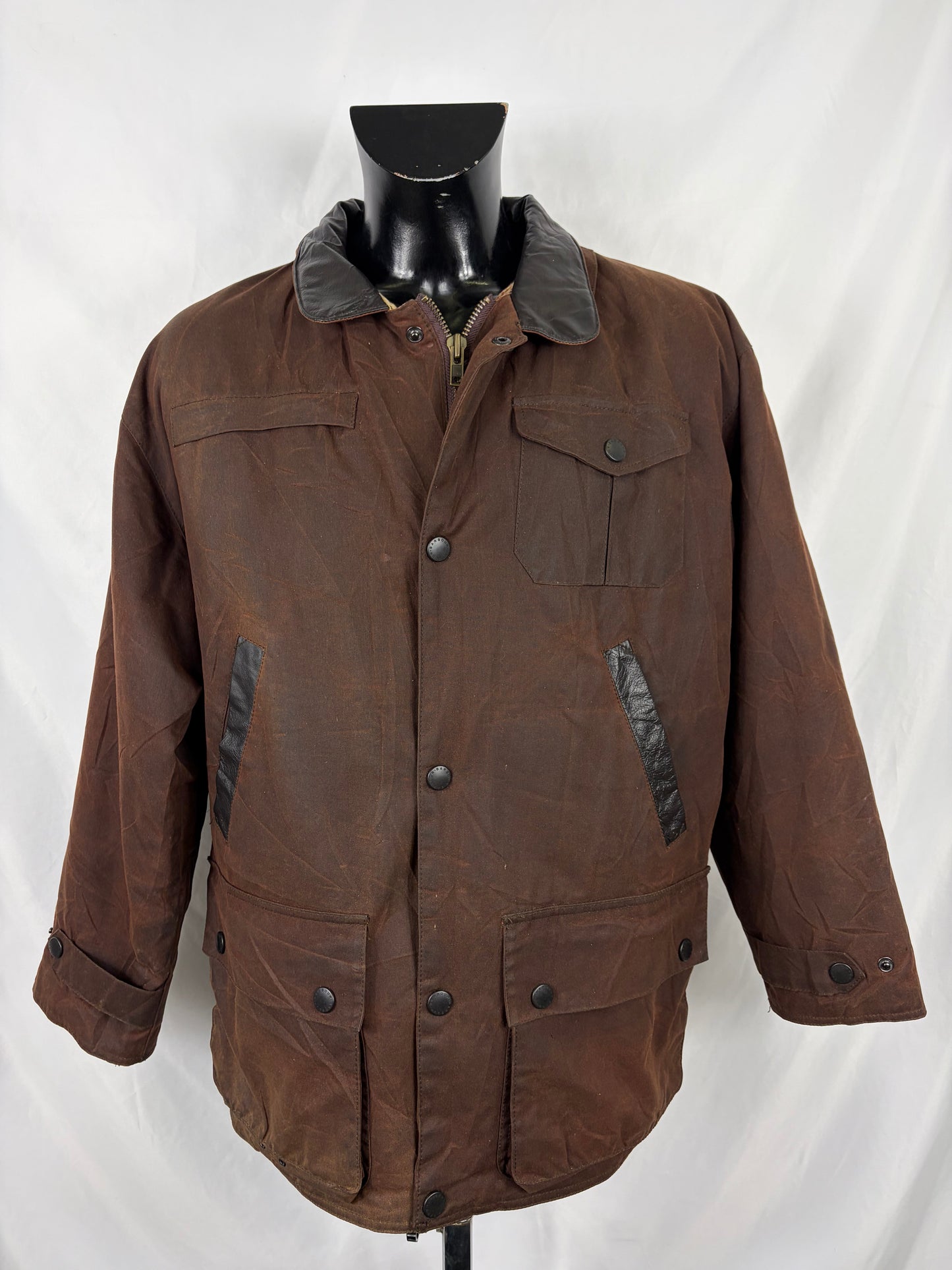 Barbour Giacca Uomo Bushman Marrone Medium - Man Wax Bushman Brown Jacket Size Medium