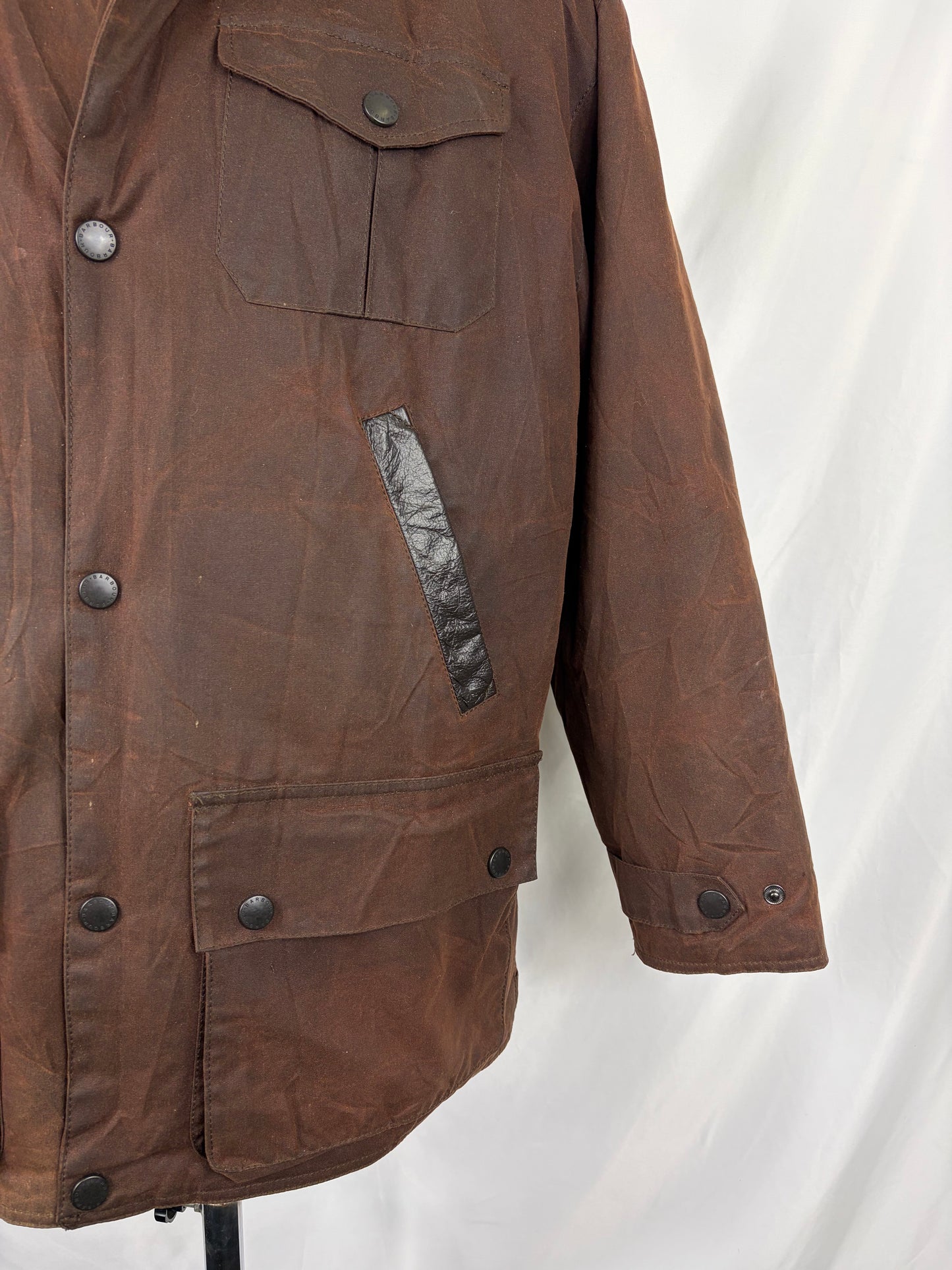 Barbour Giacca Uomo Bushman Marrone Medium - Man Wax Bushman Brown Jacket Size Medium