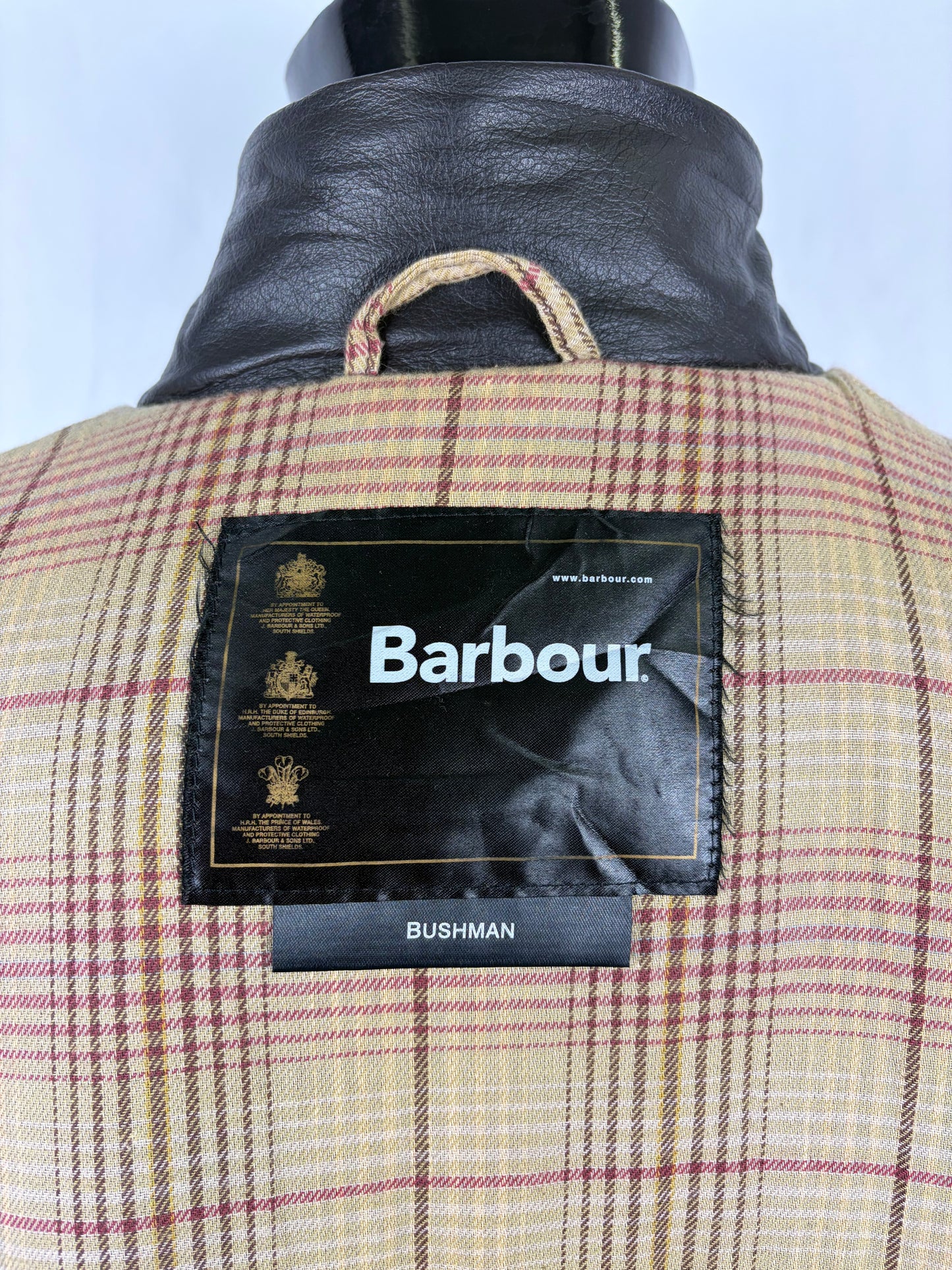 Barbour Giacca Uomo Bushman Marrone Medium - Man Wax Bushman Brown Jacket Size Medium