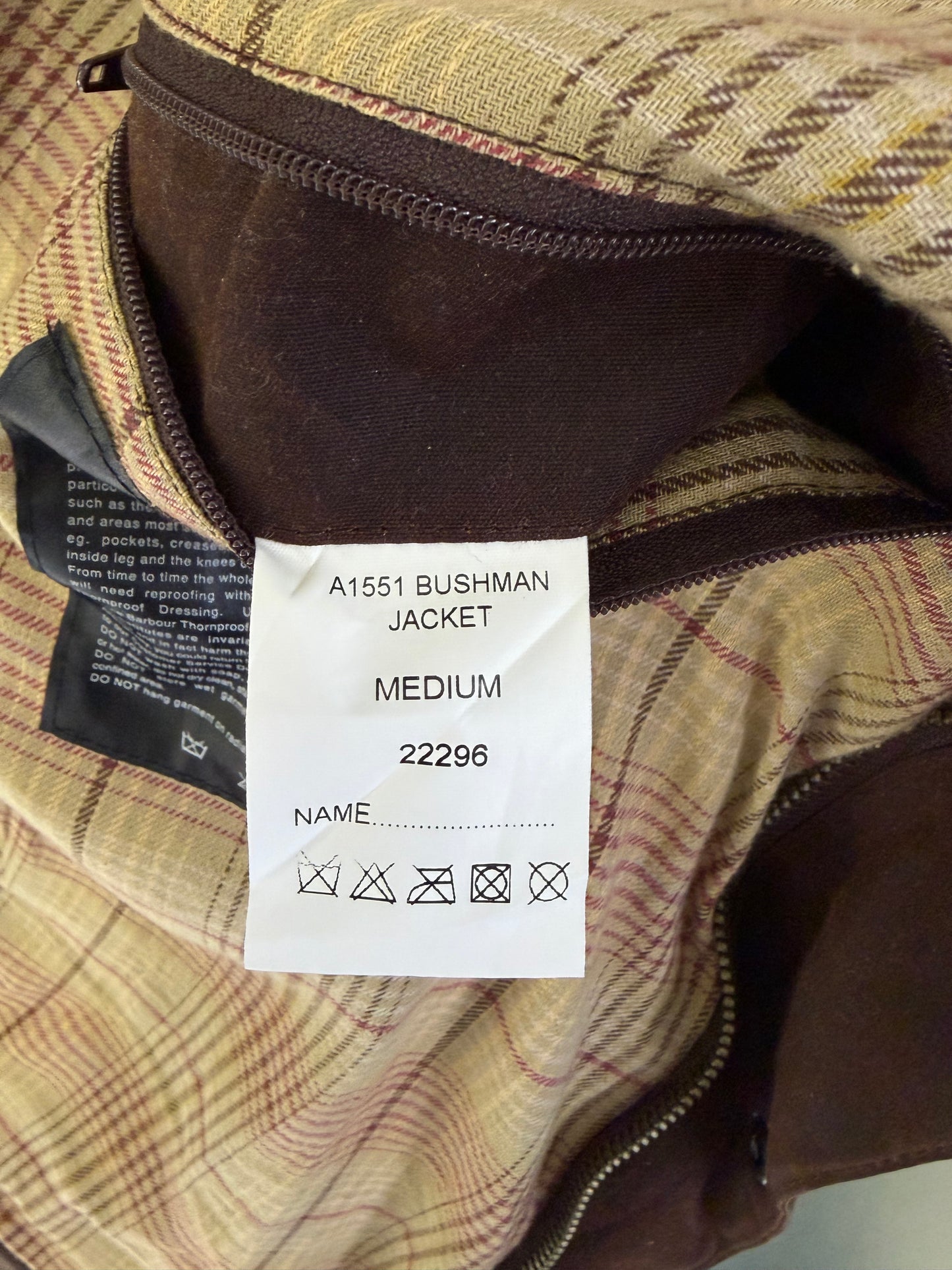 Barbour Giacca Uomo Bushman Marrone Medium - Man Wax Bushman Brown Jacket Size Medium