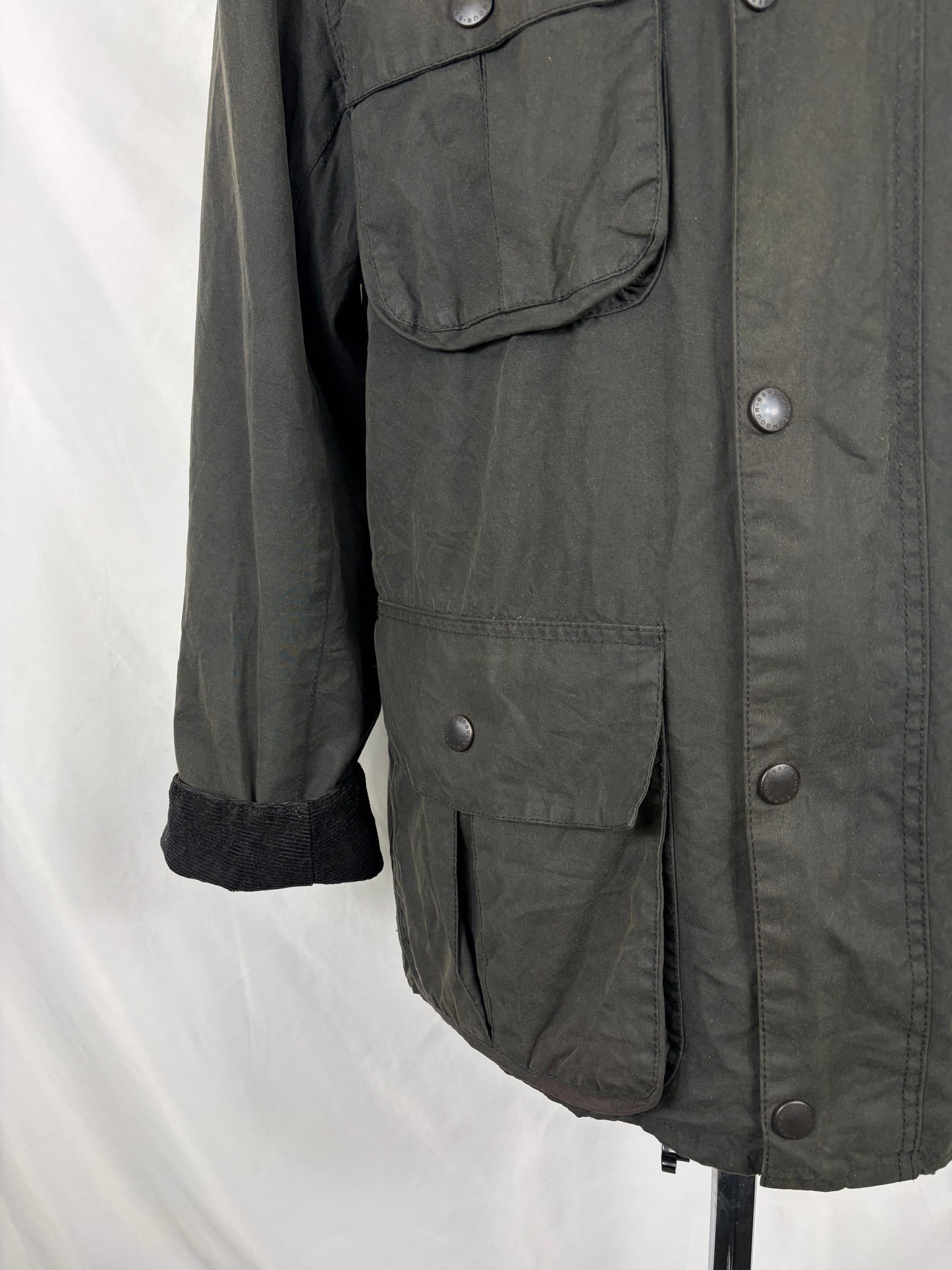 Giacca Barbour nera da Uomo Trooper cerata Large Man Black Waxed jacket size L - Shop In London