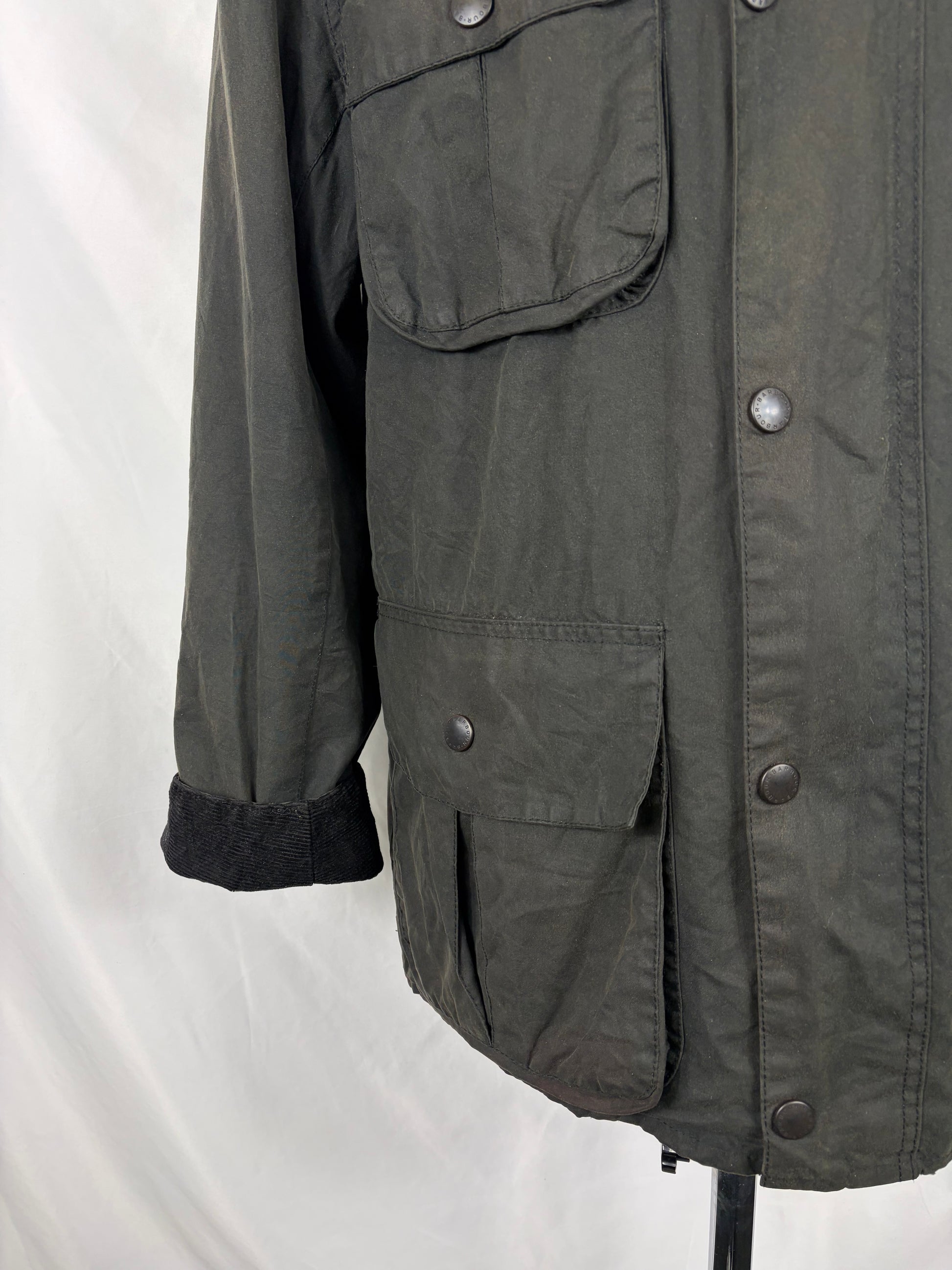 Giacca Barbour nera da Uomo Trooper cerata Large Man Black Waxed jacket size L - Shop In London