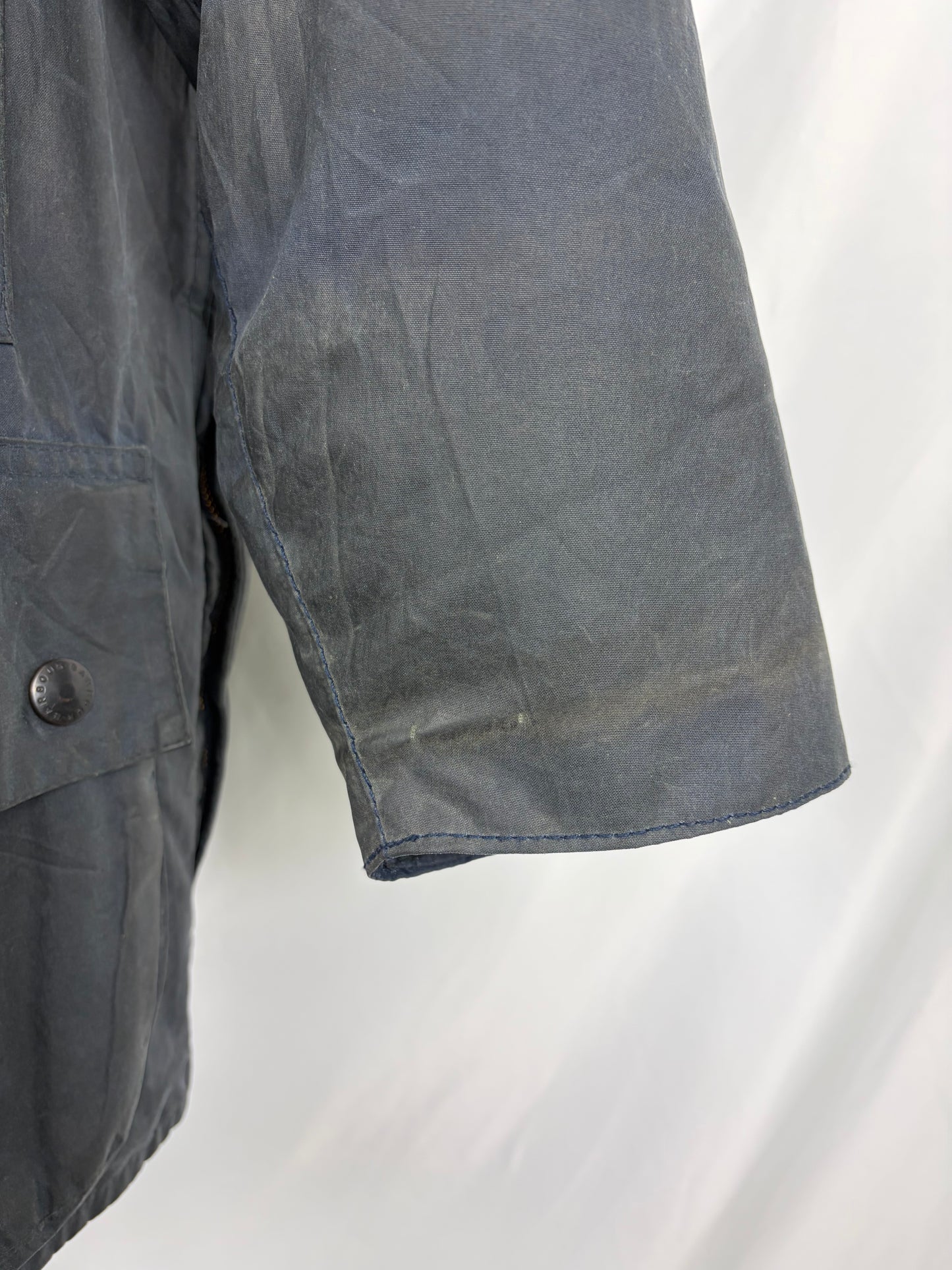 Barbour Giacca Beaufort vintage blu C40/102 cm - Navy Beaufort Waxed jacket Size Medium - Shop In London