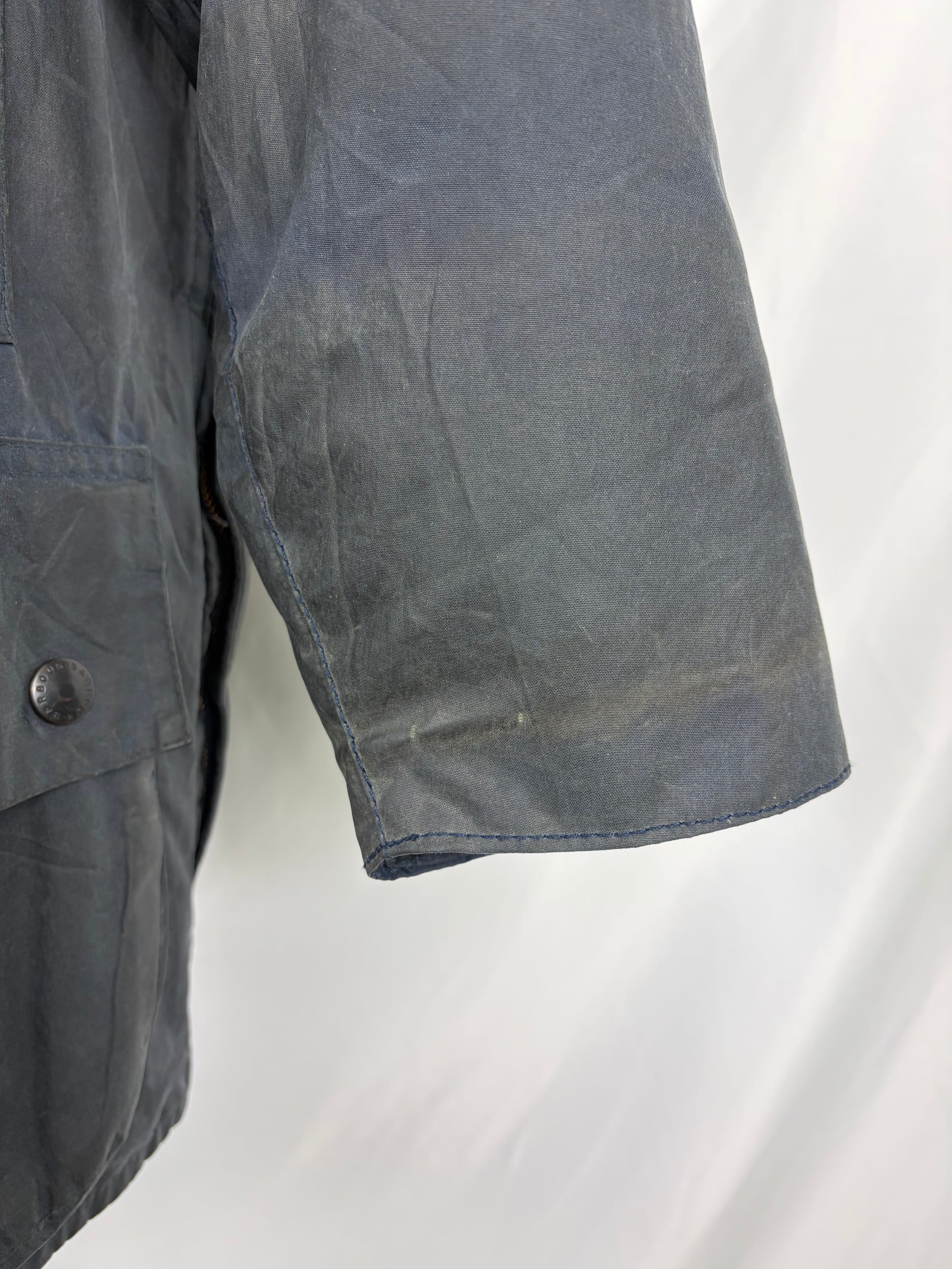 Barbour Giacca Beaufort vintage blu C40/102 cm - Navy Beaufort Waxed jacket Size Medium - Shop In London