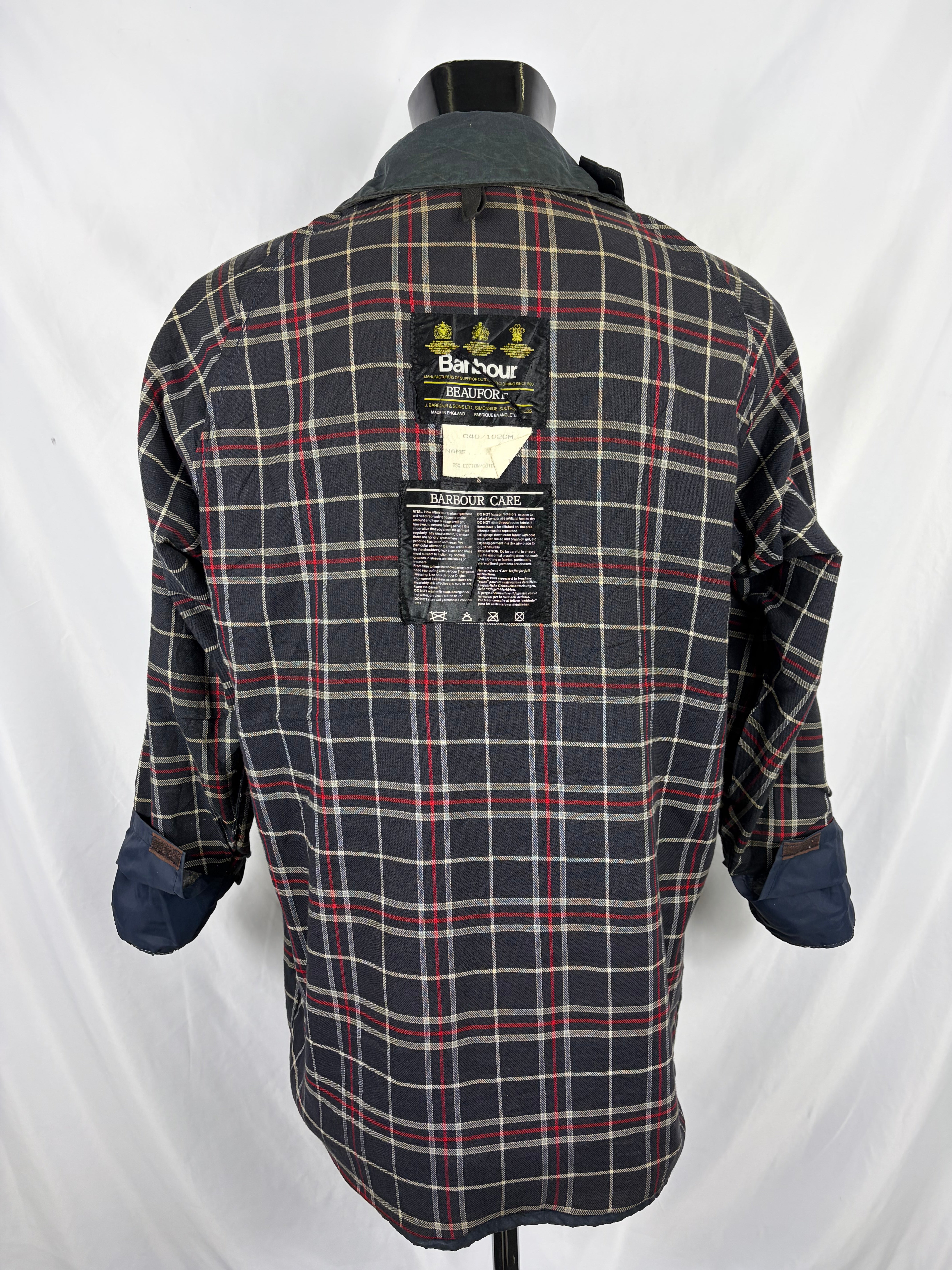 Barbour Giacca Beaufort vintage blu C40/102 cm - Navy Beaufort Waxed j