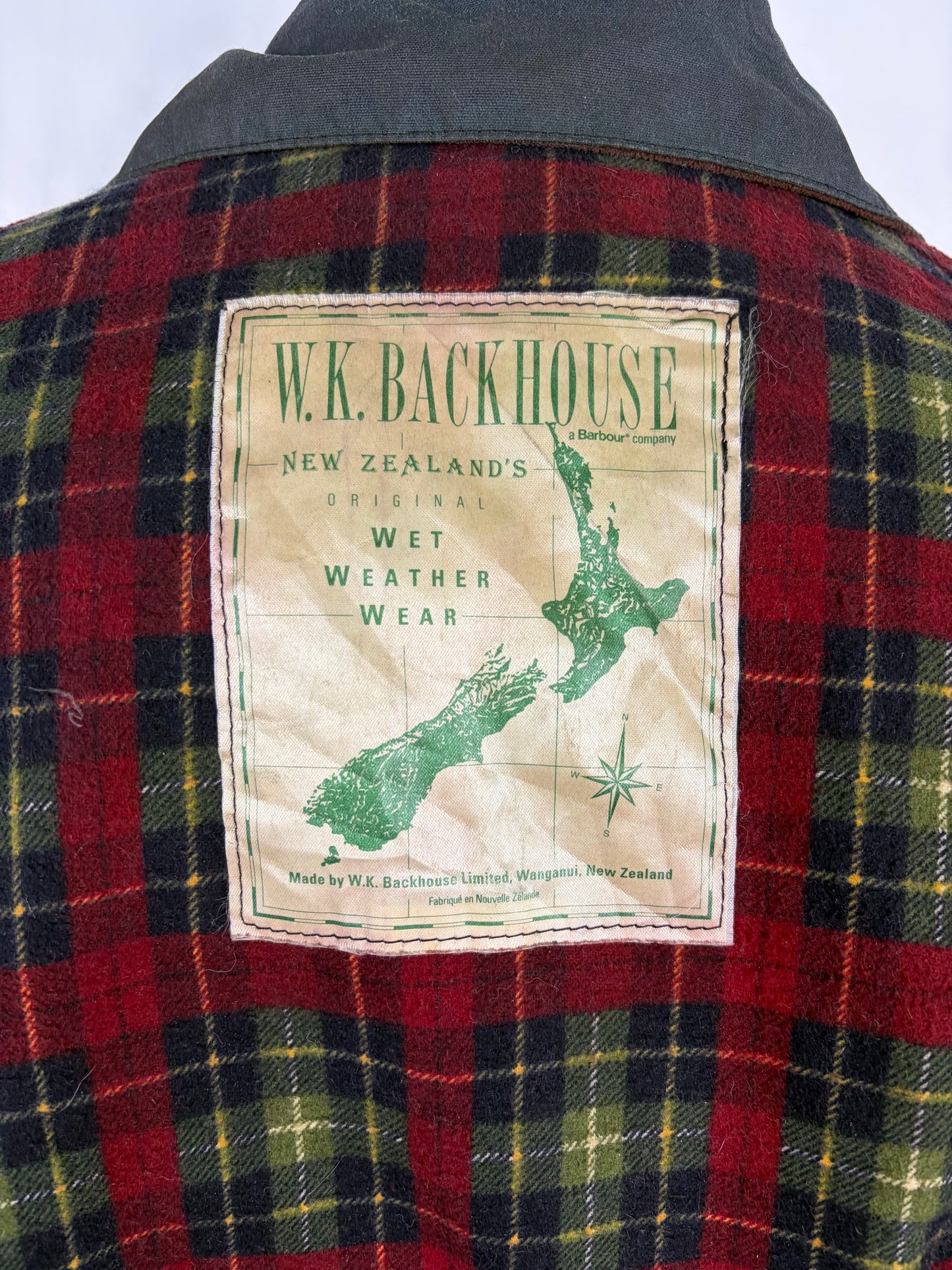 RARO Barbour Backhouse nero C40/102 cm Riding Black Wax Jacket Size Medium