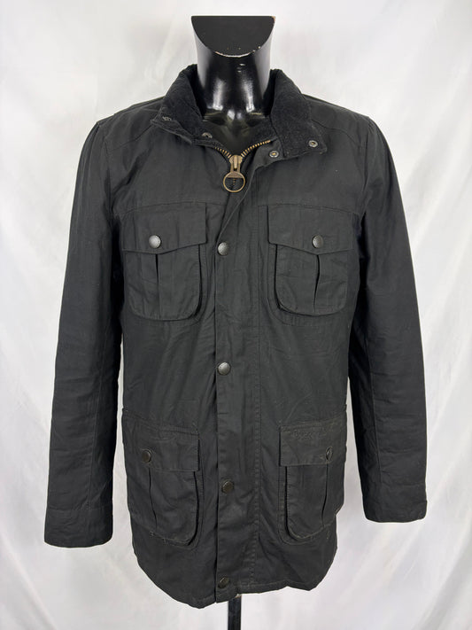 Barbour Giacca Uomo Corbridge Nera Large Man Black Waxed Corbridge Jacket Size Large