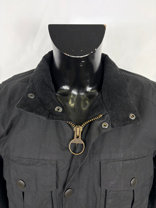 Barbour Giacca Uomo Corbridge Nera Large Man Black Waxed Corbridge Jacket Size Large