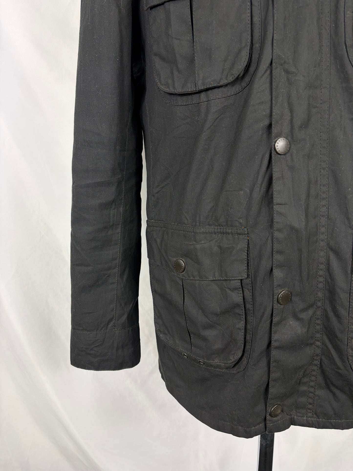 Barbour Giacca Uomo Corbridge Nera Large Man Black Waxed Corbridge Jacket Size Large